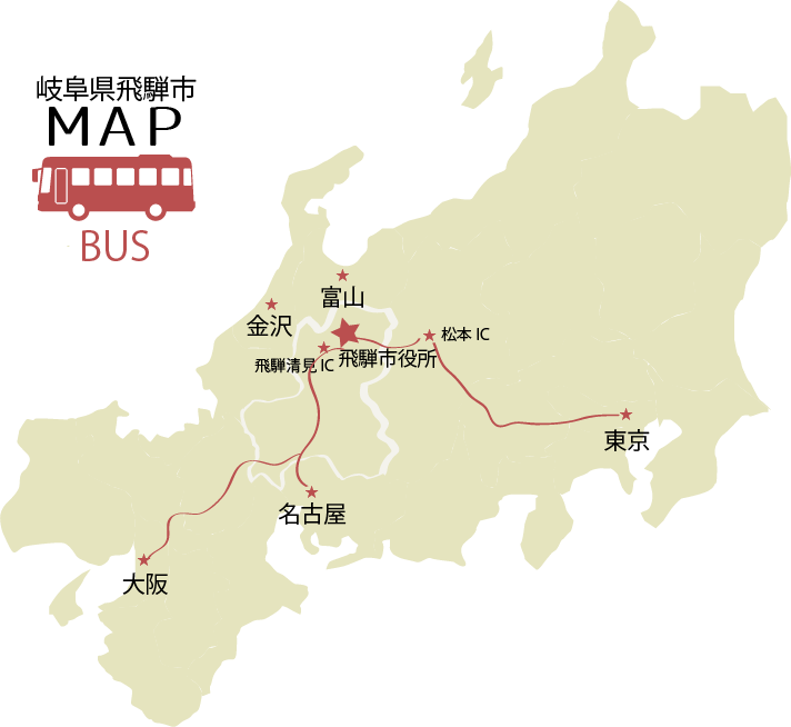 岐阜県の地図画像