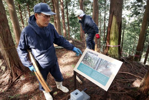 小島城址公園登城道の整備風景写真(5)