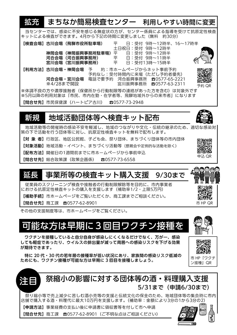 広報ひだ号外21号裏面画像