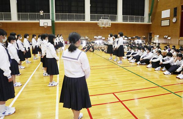 部活動激励会の様子写真