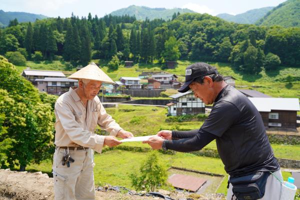 石積み修繕の様子写真