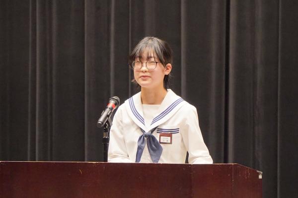 発表の様子　河崎さん