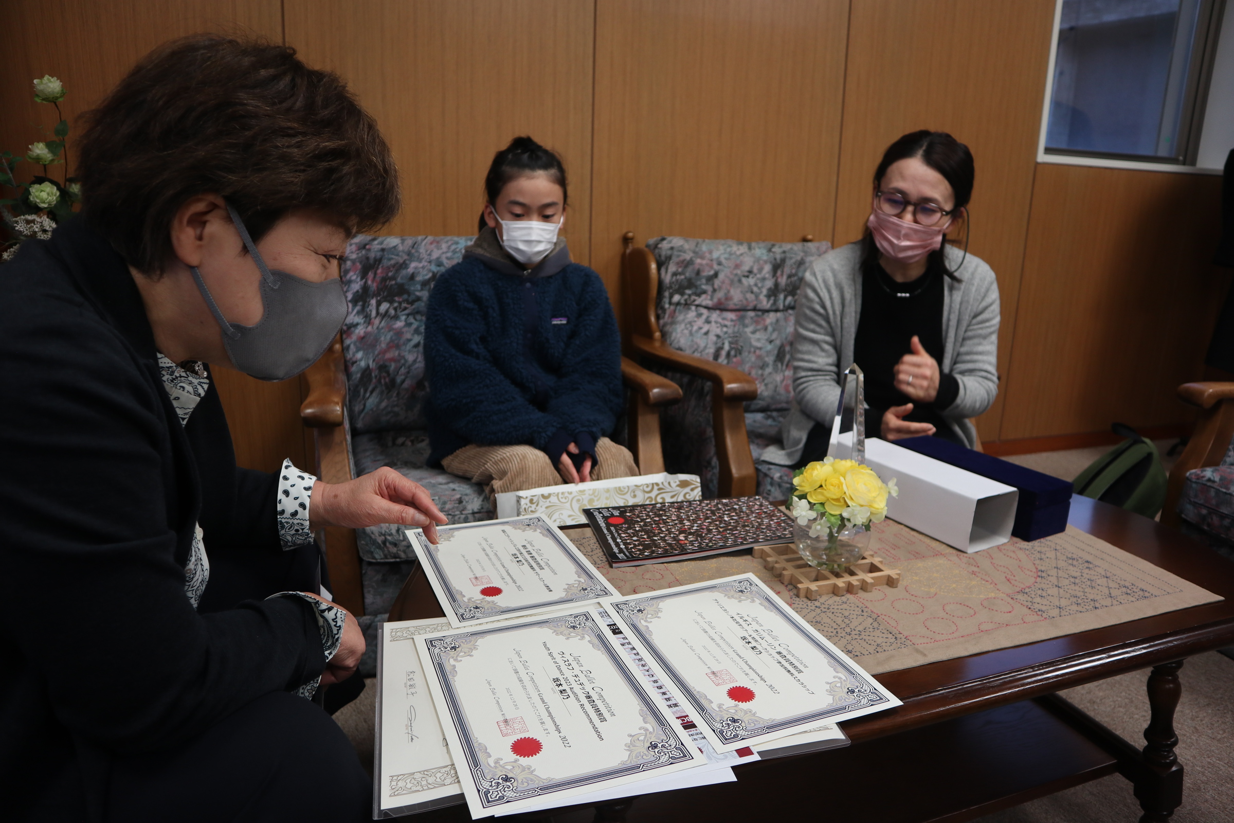 大会後、面会の様子