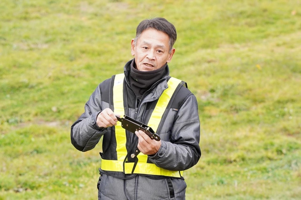 産業用ドローンデモ飛行の様子