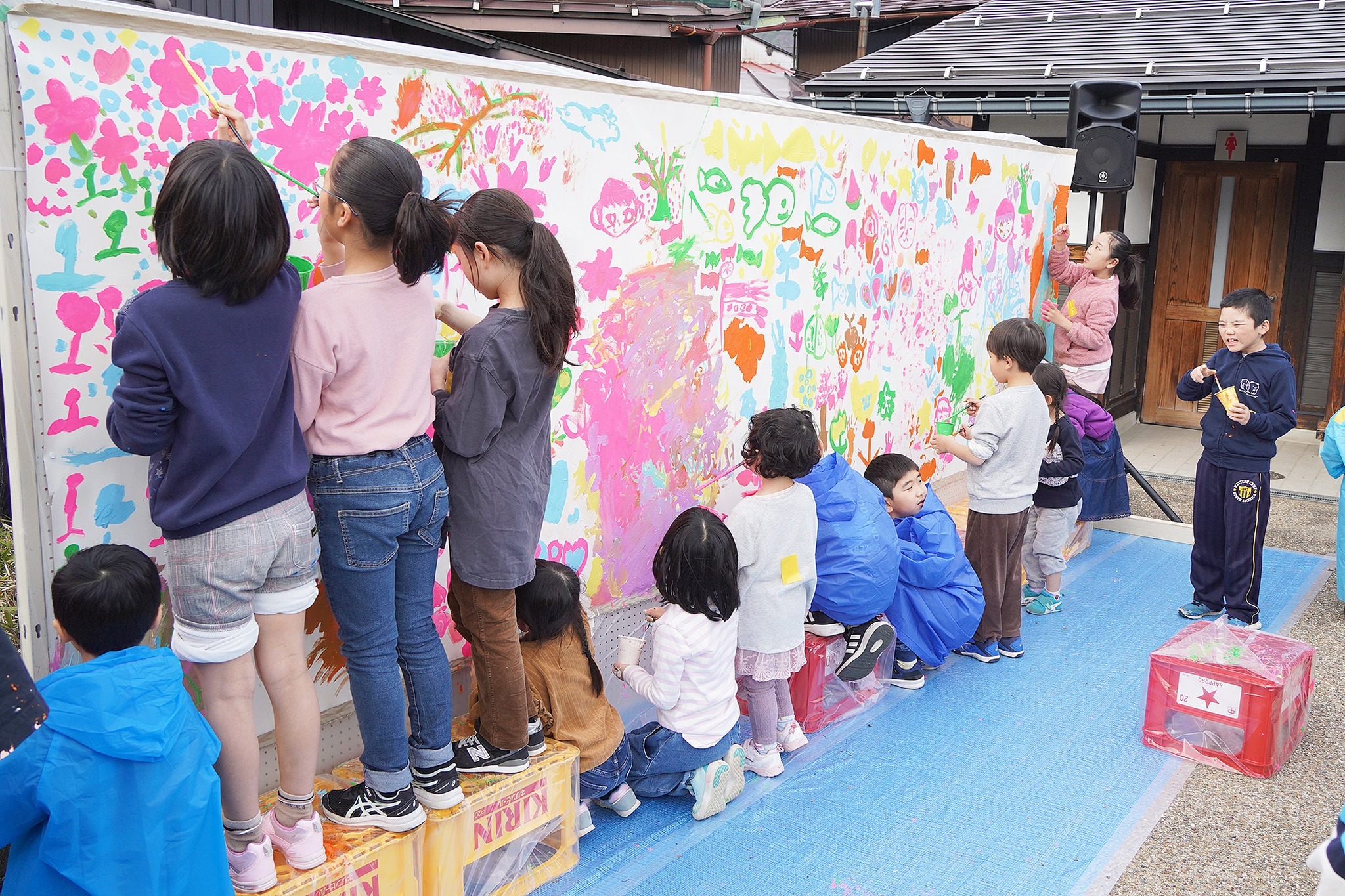 神岡夜桜夜市の様子