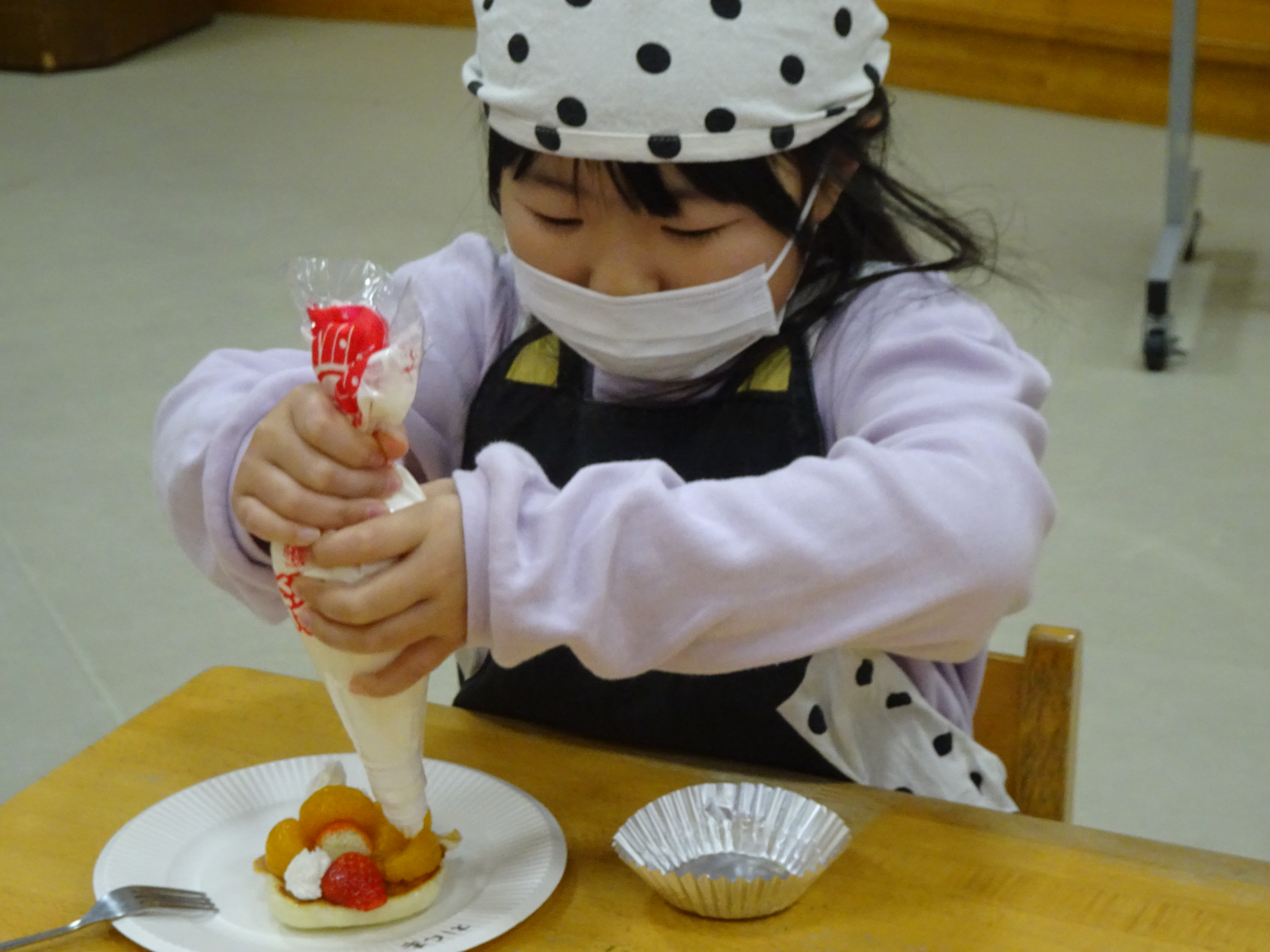 ケーキつくりの様子
