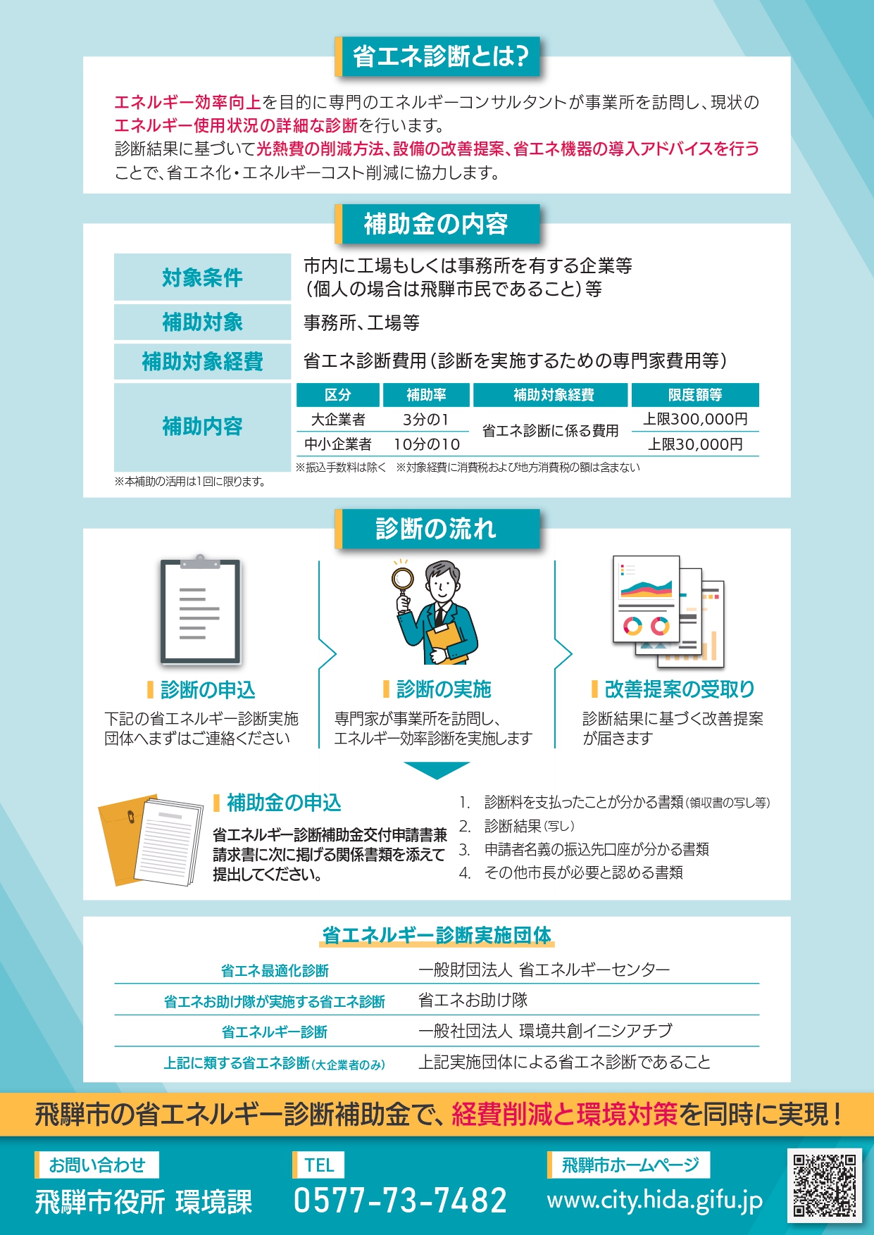 省エネルギー診断の補助金のお知らせ