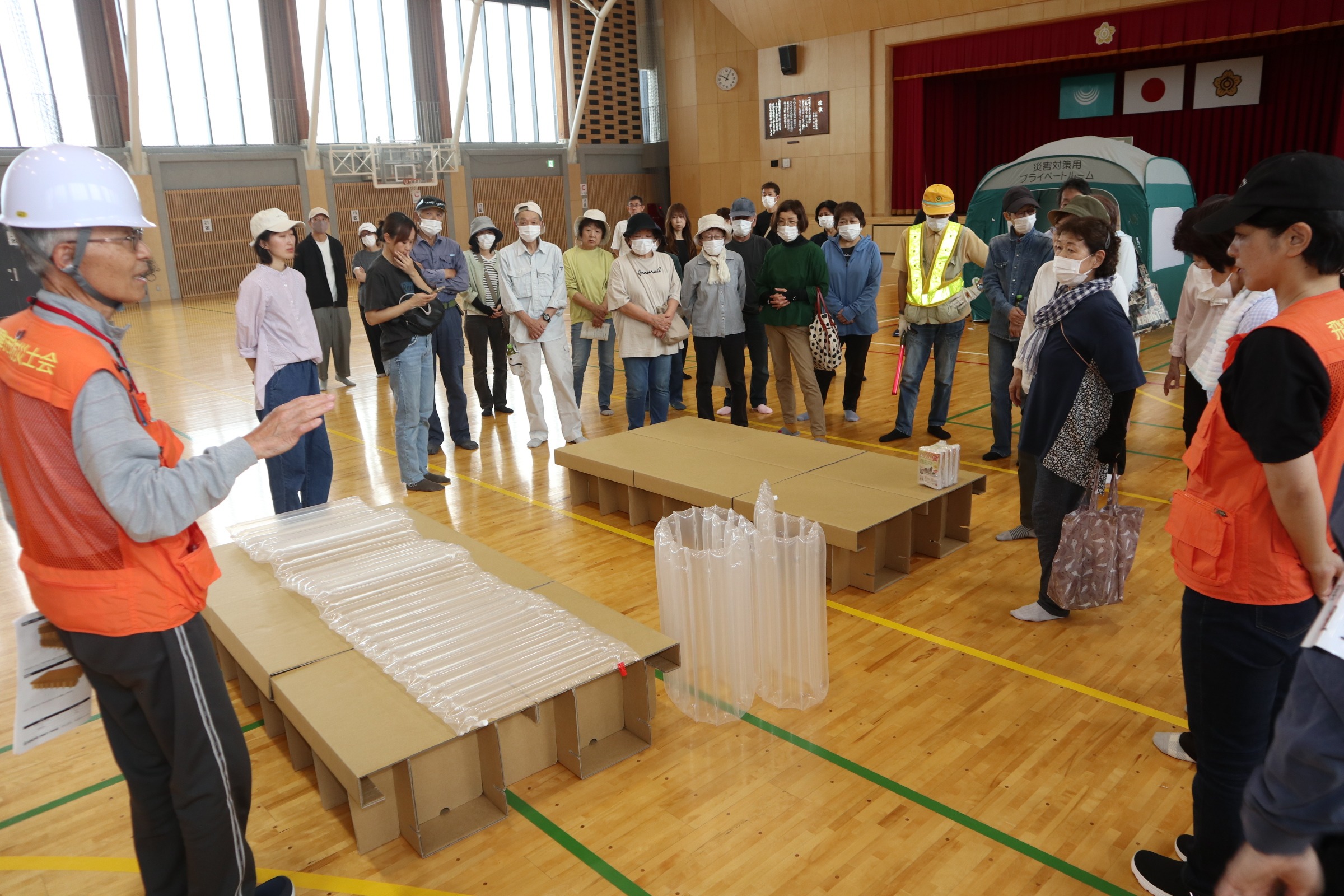 市総合防災訓練が実施されました…古川小では指定避難所開設訓練も
