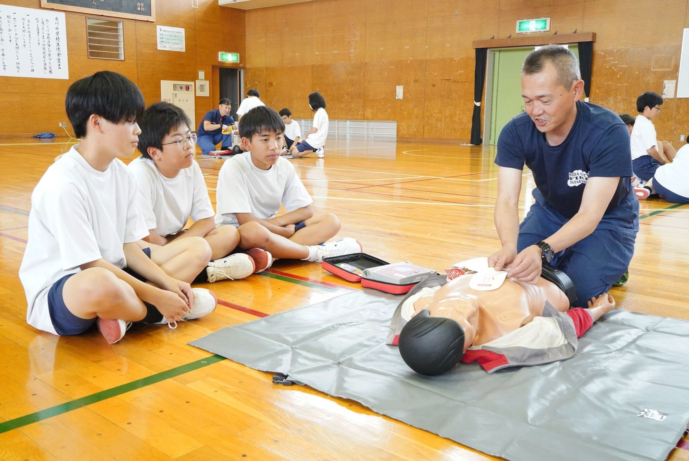 古川中学校で「ジュニアパラメディックプロジェクト」を実施