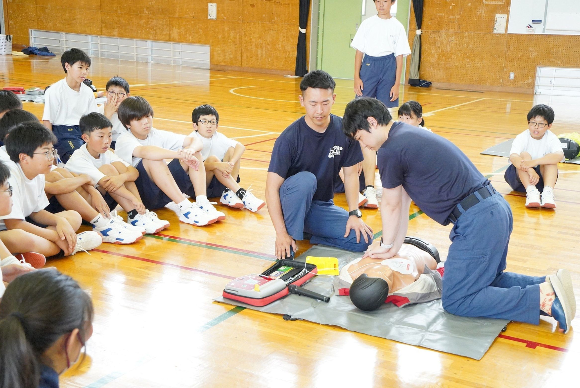 古川中学校で「ジュニアパラメディックプロジェクト」を実施