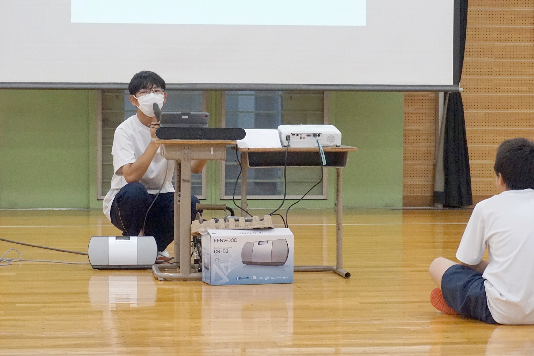 古川中１年生が防災ゲーム「風水害24」を体験しました
