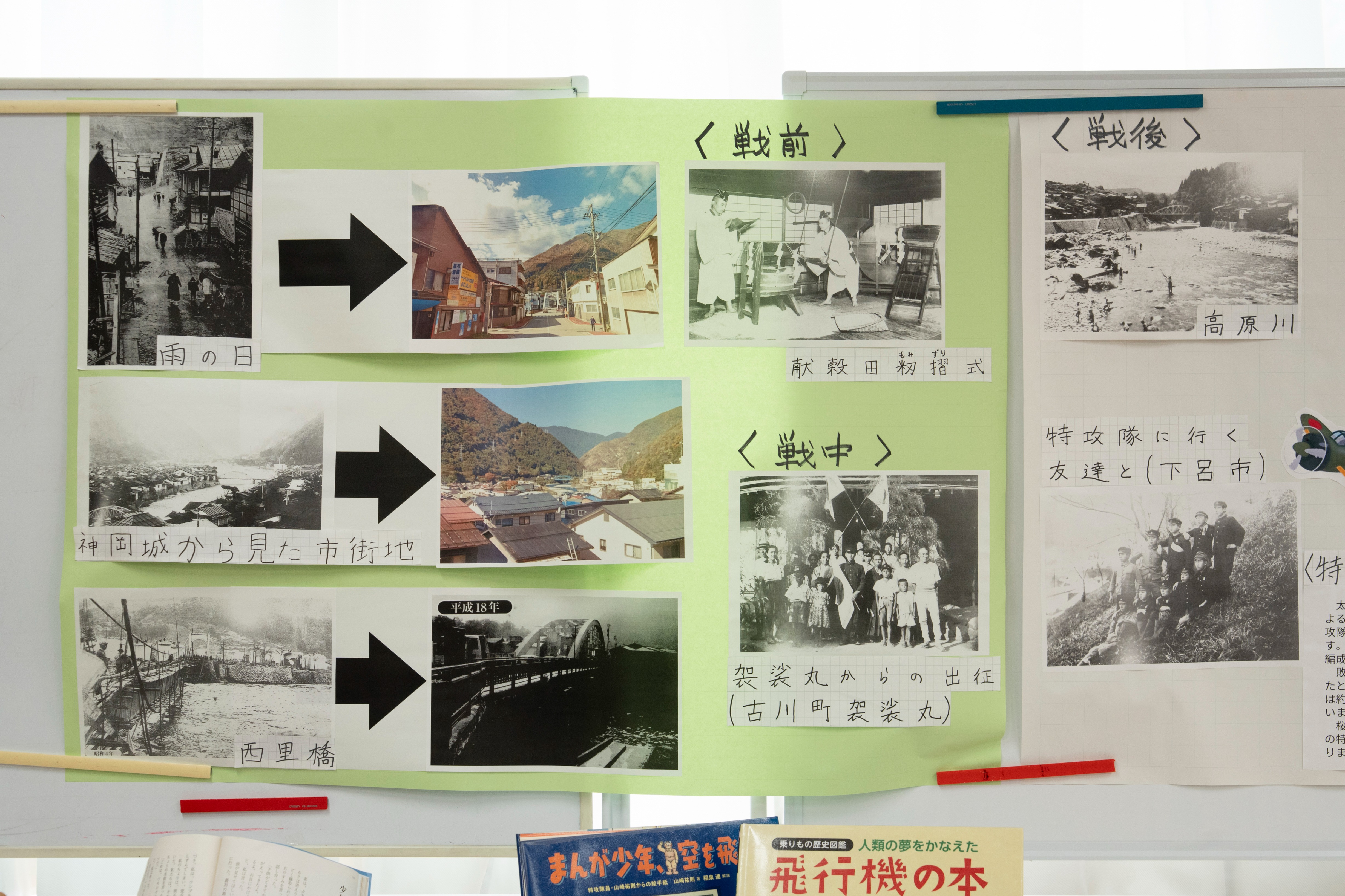昭和100年を記念して神岡中で「昭和展」