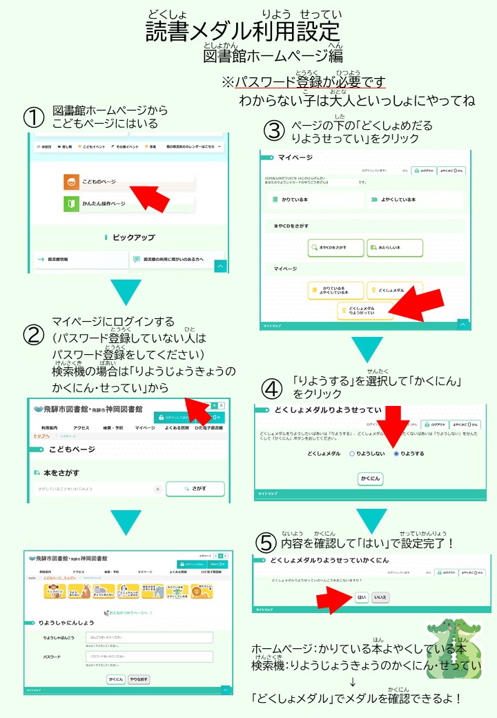 読書メダル設定方法