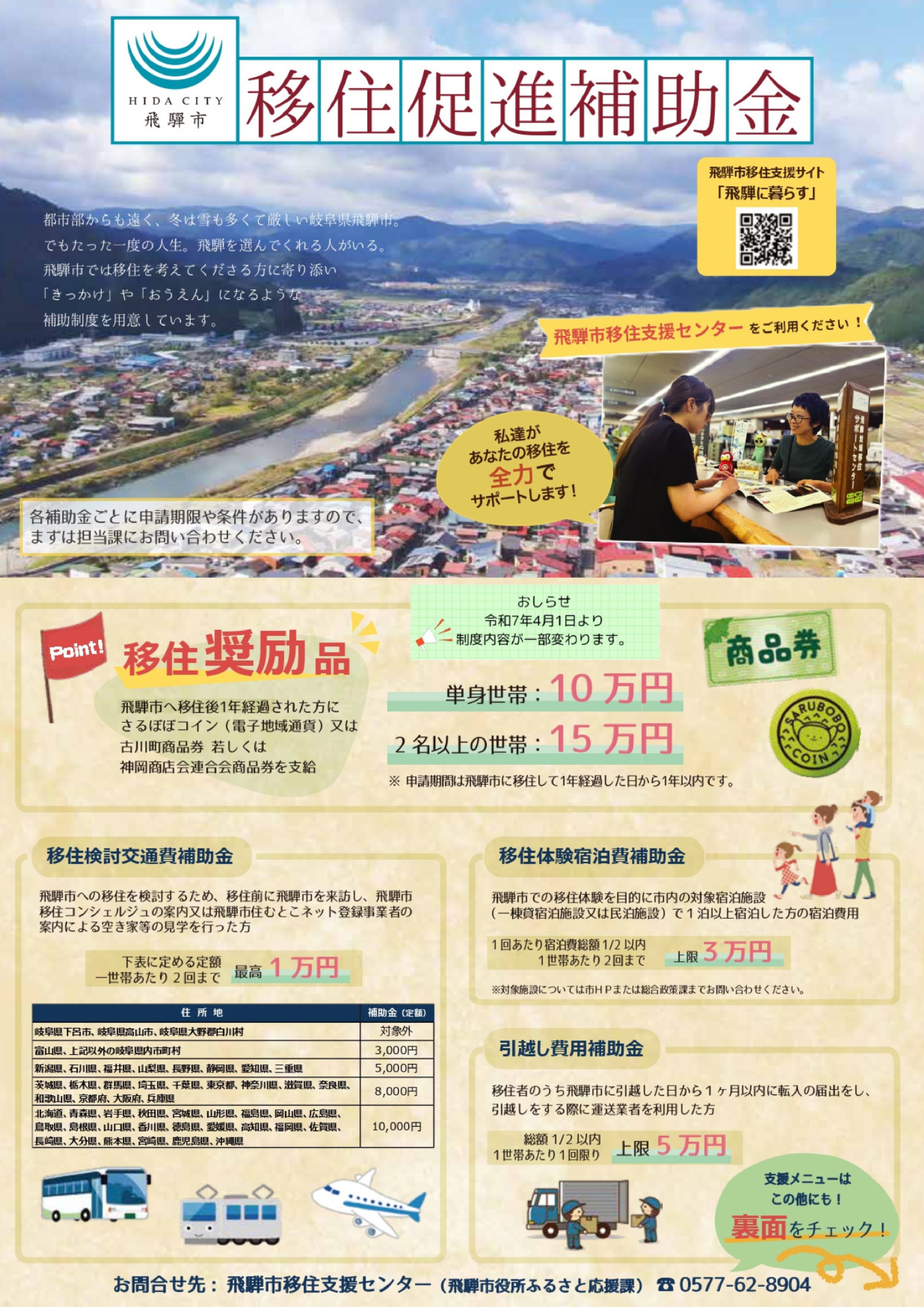 飛騨市移住促進補助金チラシ