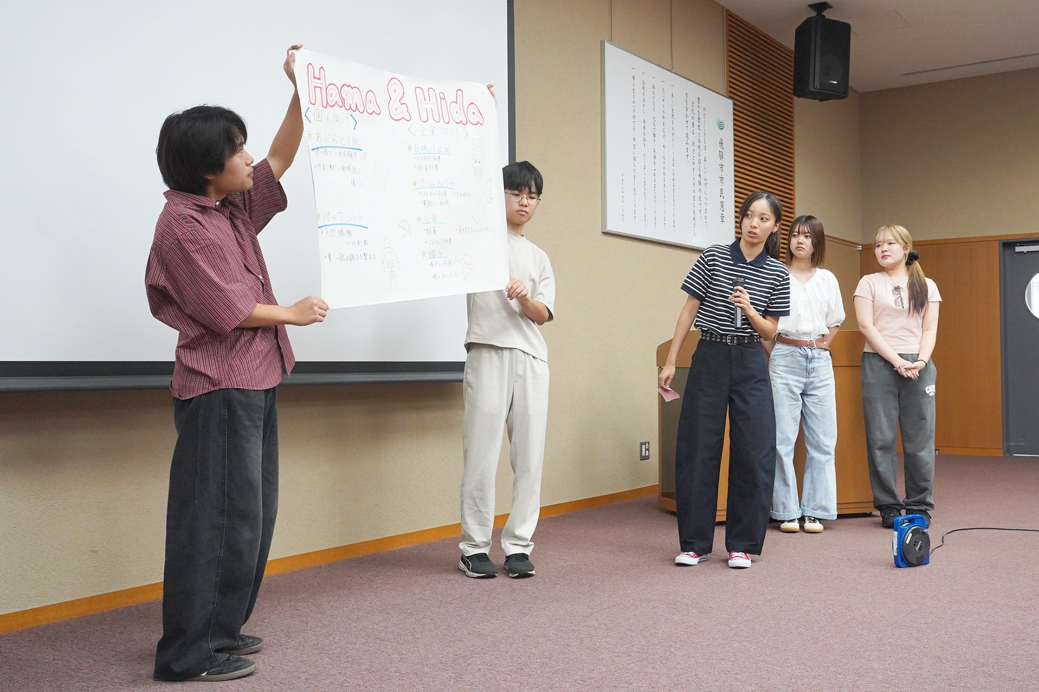 中京大学の学生がヨシの活用策を検討・発表