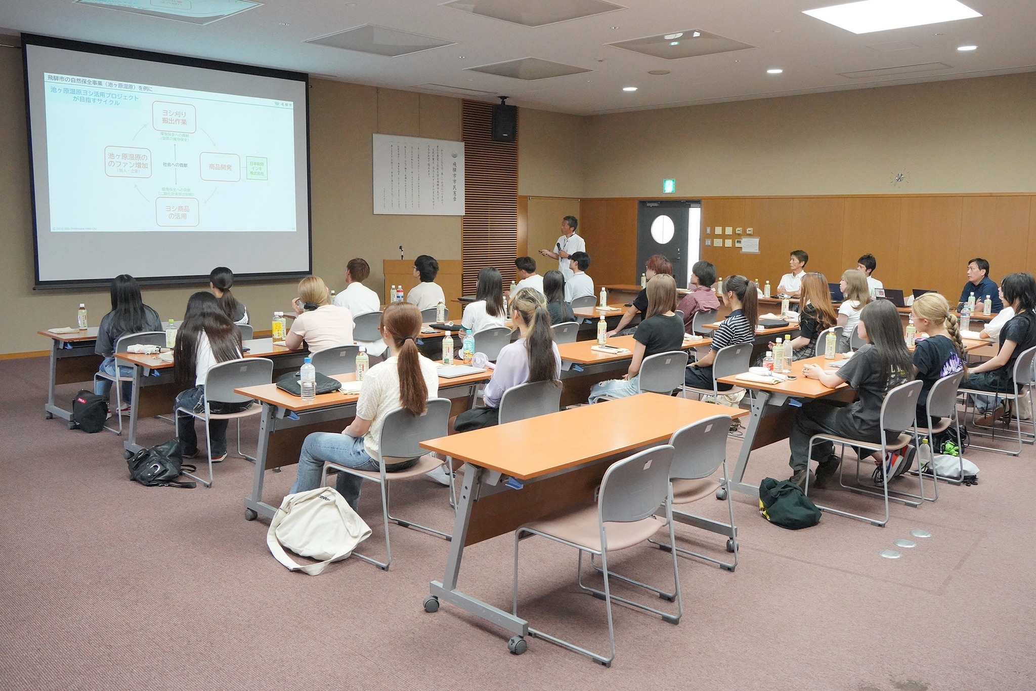 中京大学の学生がヨシの活用策を検討・発表