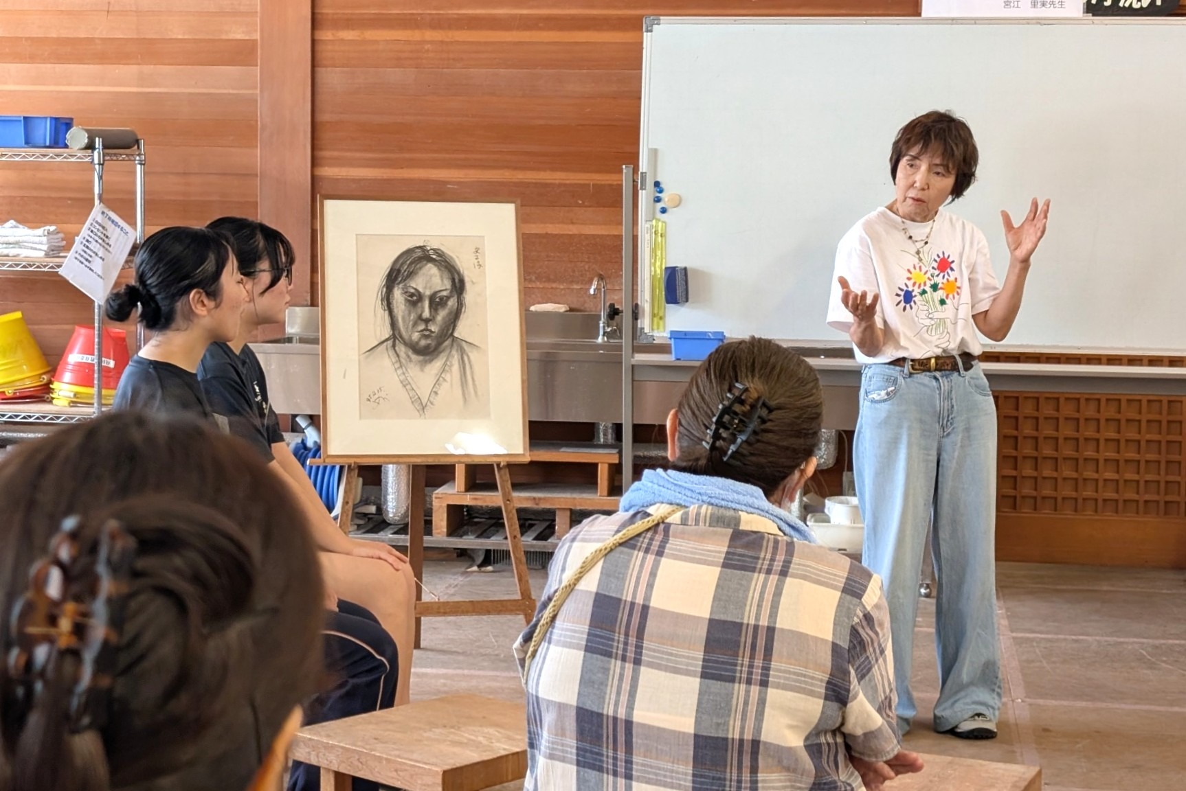 音楽の彫刻でおなじみの中垣さんの「造形美術教室」開催