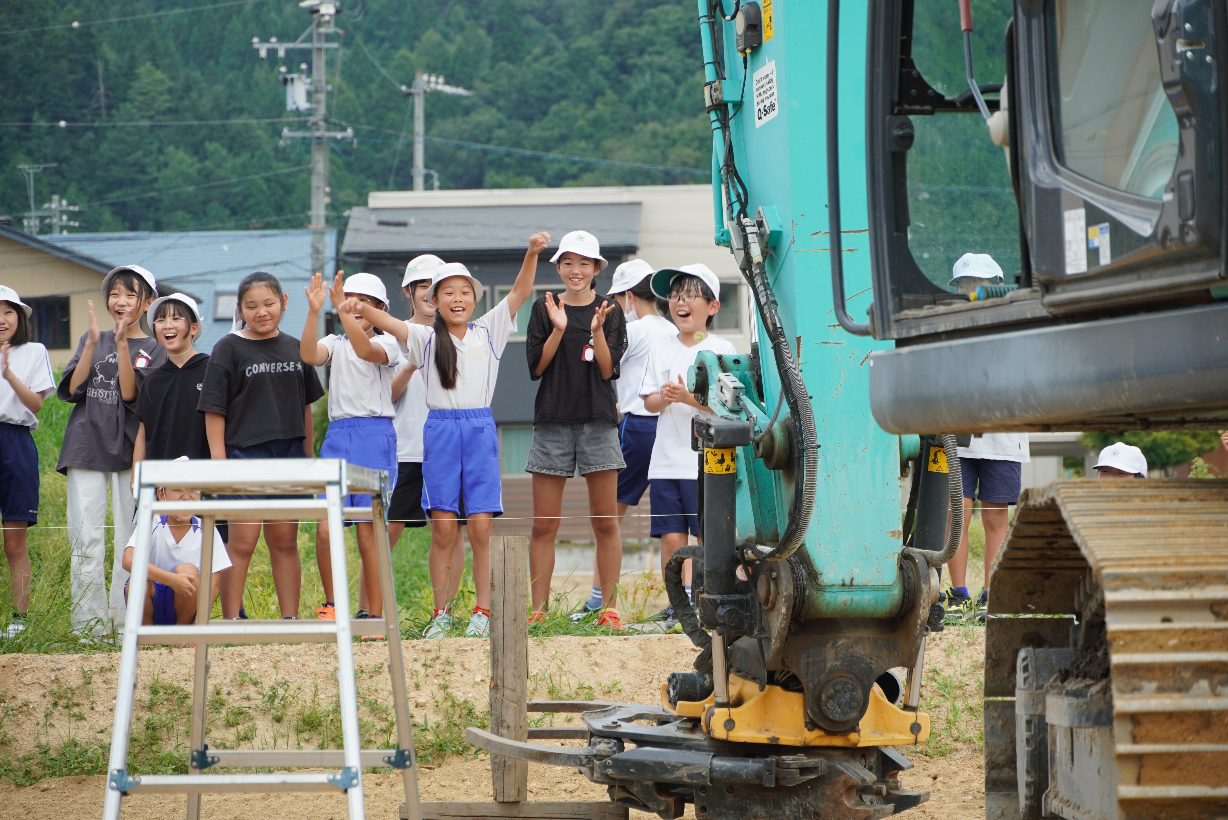 古川西小学校5年生が杉崎地区土地改良工事を見学しました
