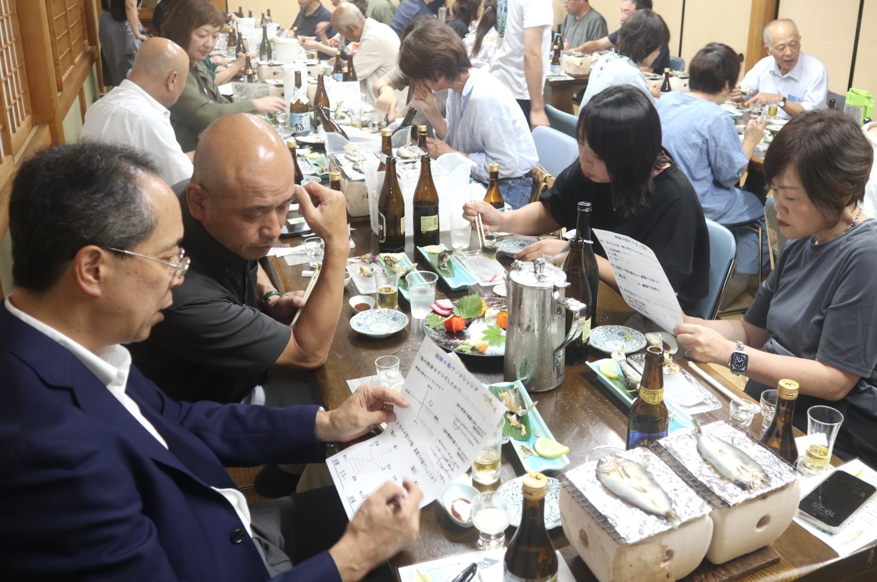 「天然鮎と地酒のペアリング会」が開催されました