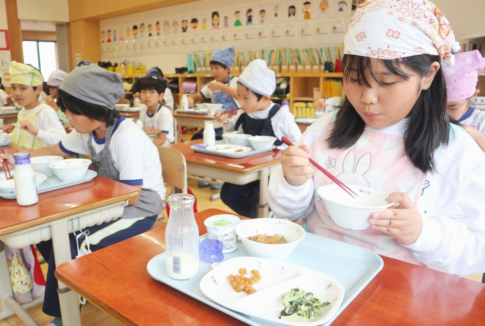 飛騨市産の食材を使った「ふるさと給食」が実施されました