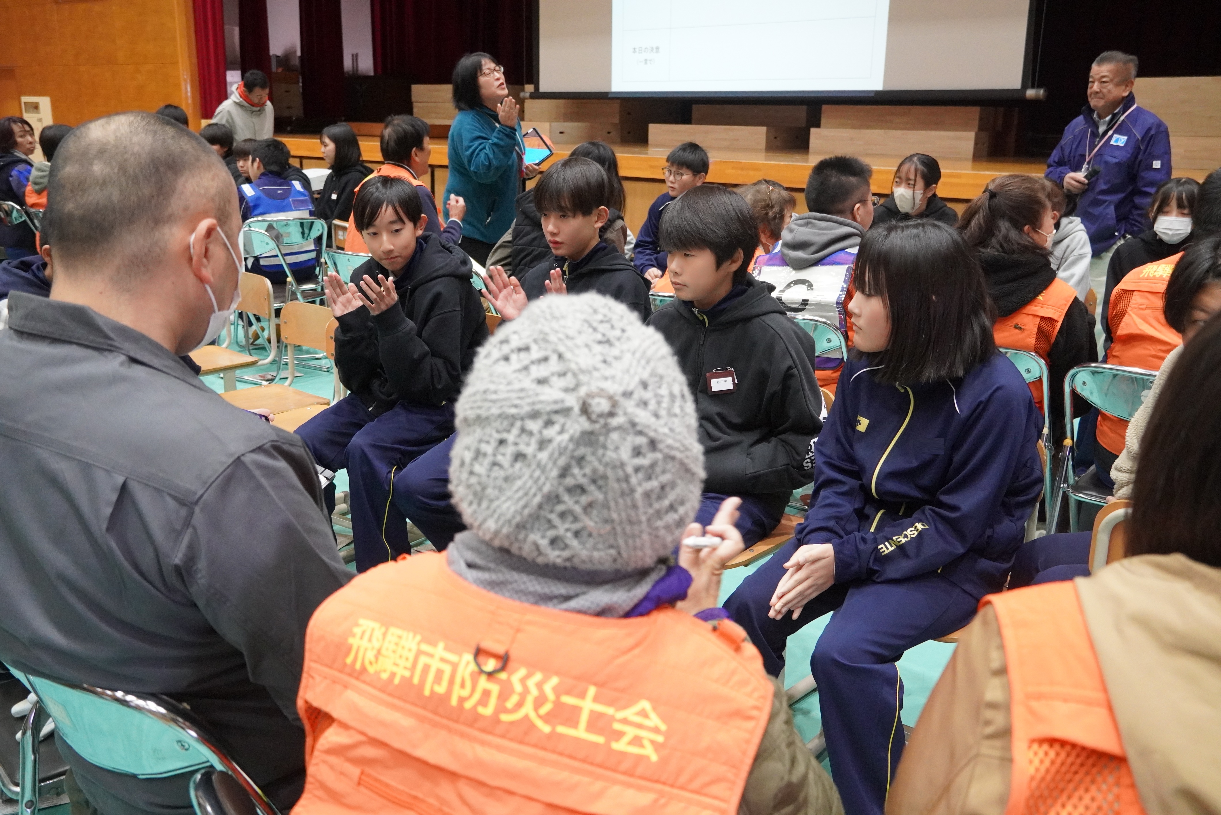 古川中学校で230人規模の避難所運営訓練が行われました