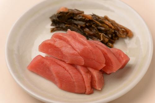 Picture of Funatsu Reddish Pickled Pickles on a Plate