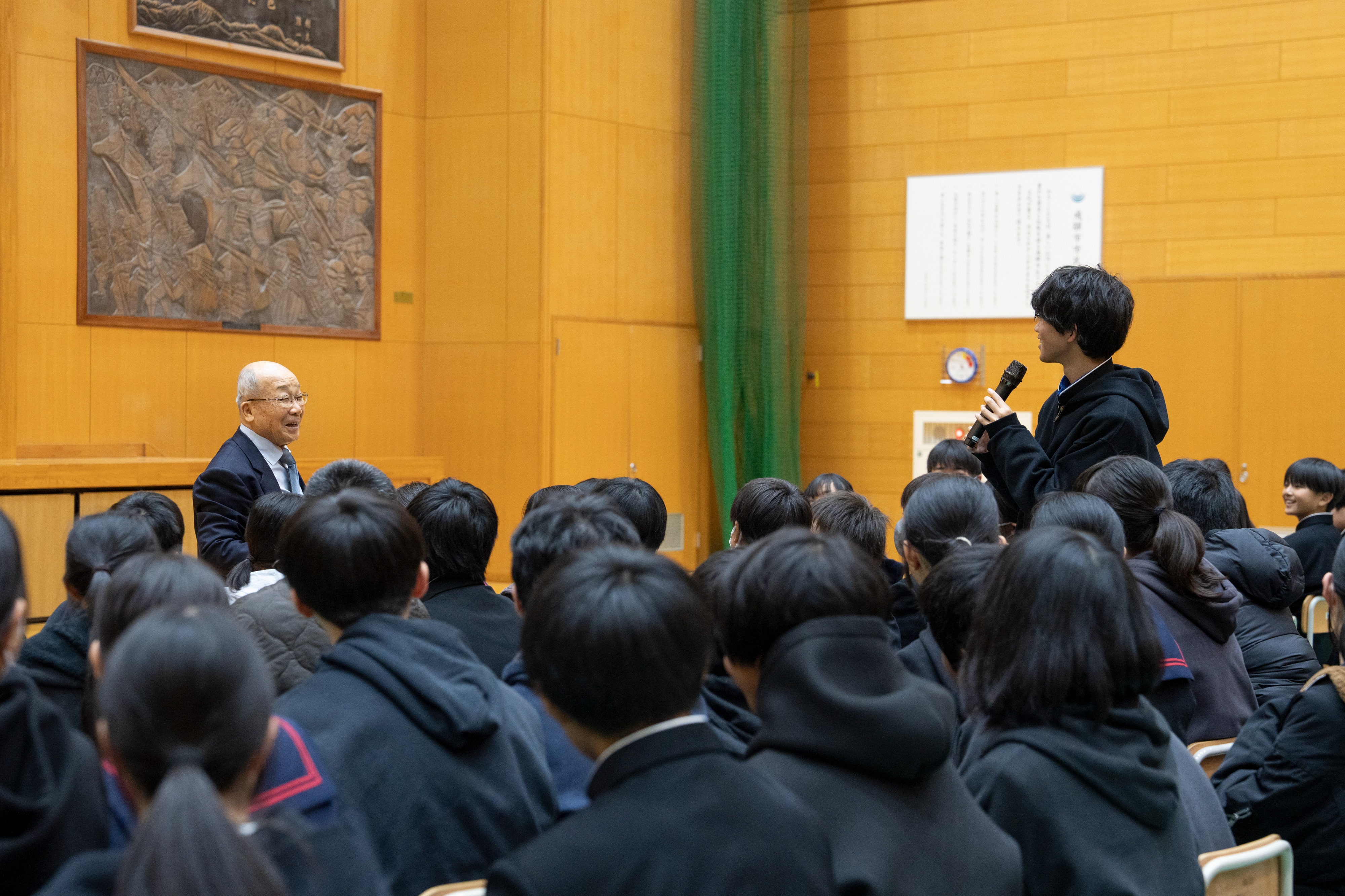 神岡中・山之村小中で被爆体験講話が行われました