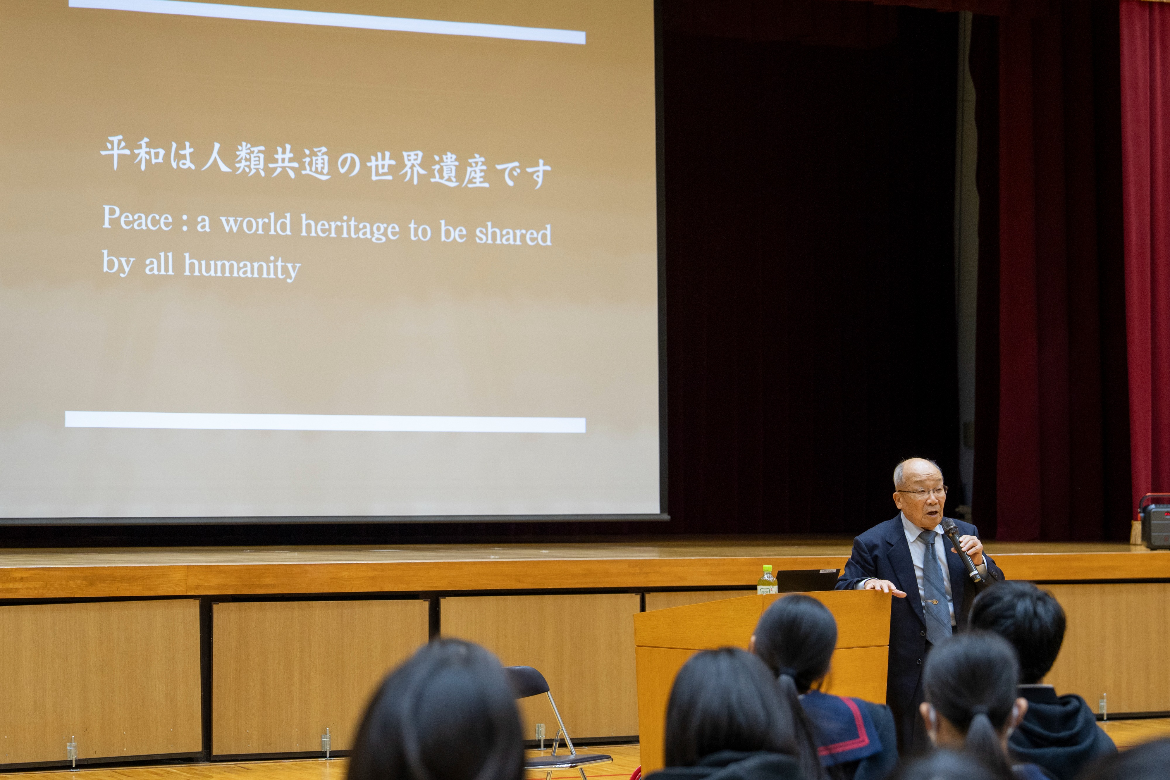 神岡中・山之村小中で被爆体験講話が行われました