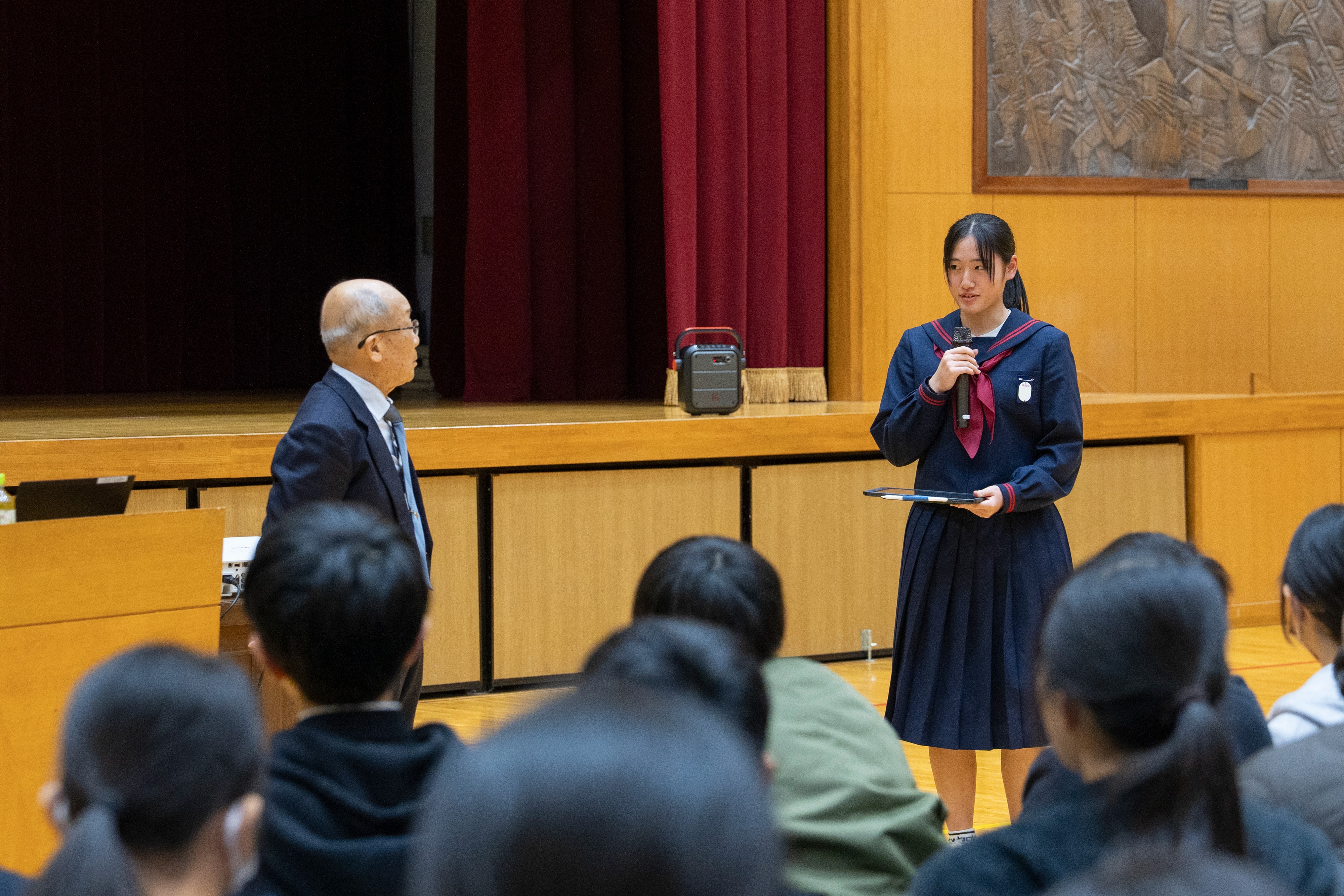 神岡中・山之村小中で被爆体験講話が行われました