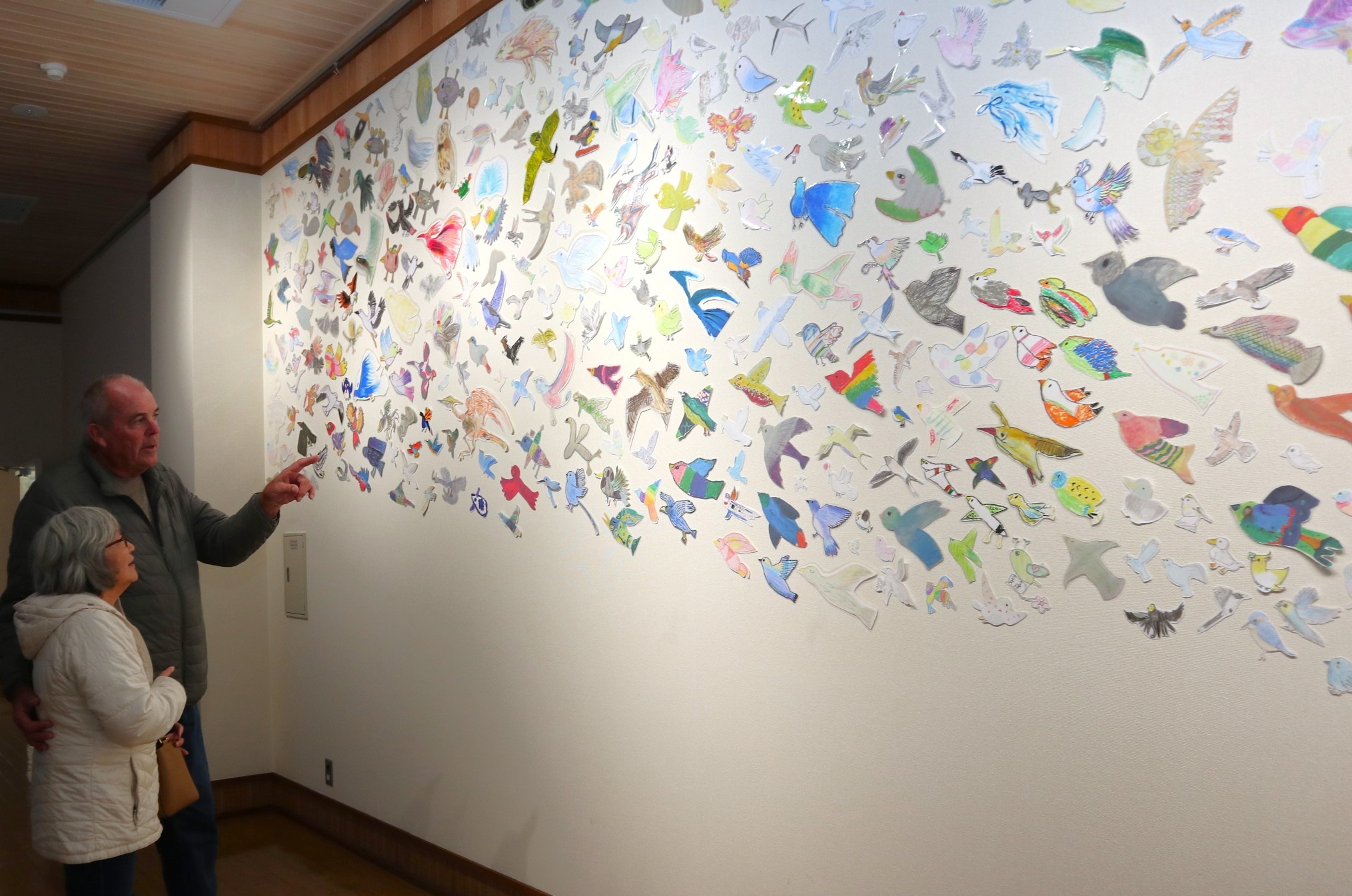 映像作家・泉原さんの短編アニメ作品展が古川町で始まりました