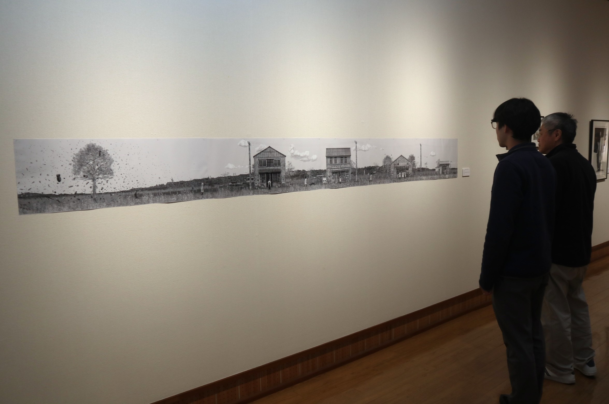 映像作家・泉原さんの短編アニメ作品展が古川町で始まりました