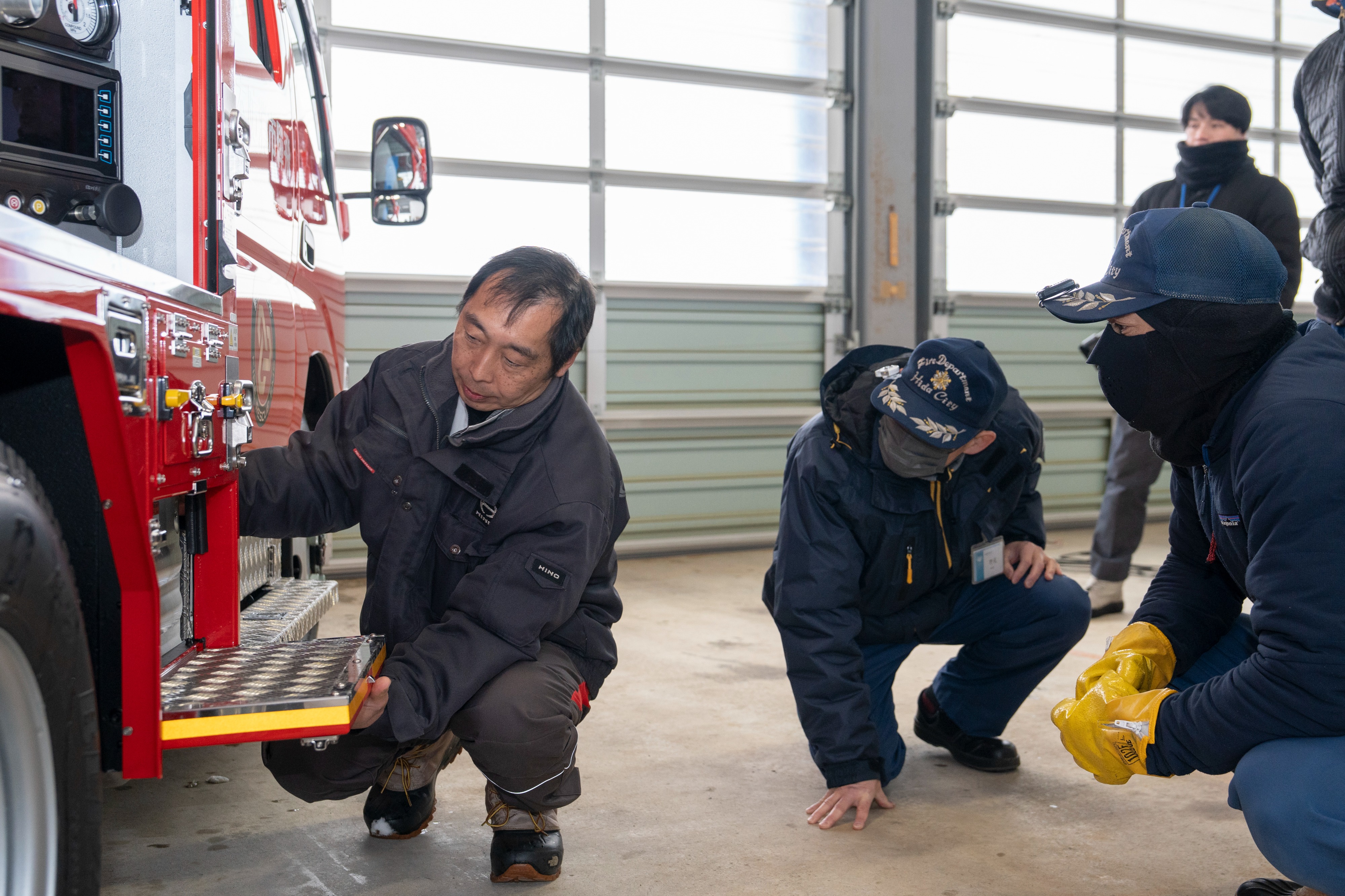 神岡消防署で新消防車の取扱説明会を実施