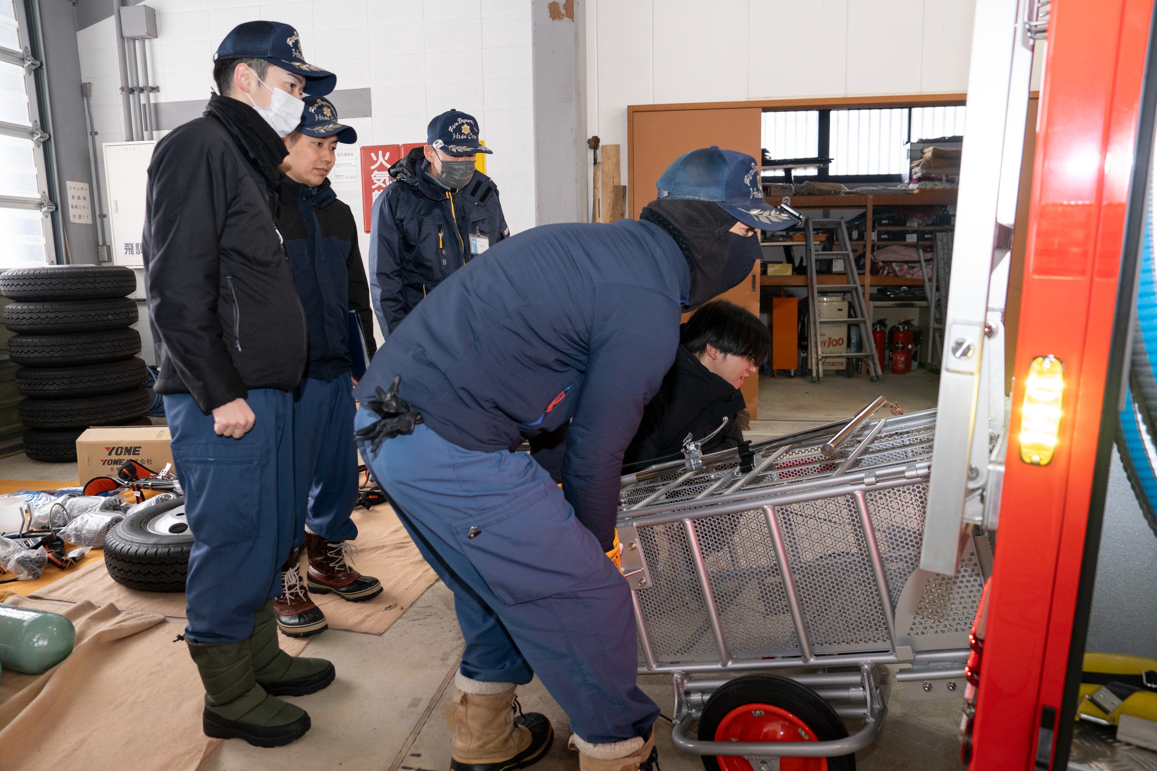 神岡消防署で新消防車の取扱説明会を実施