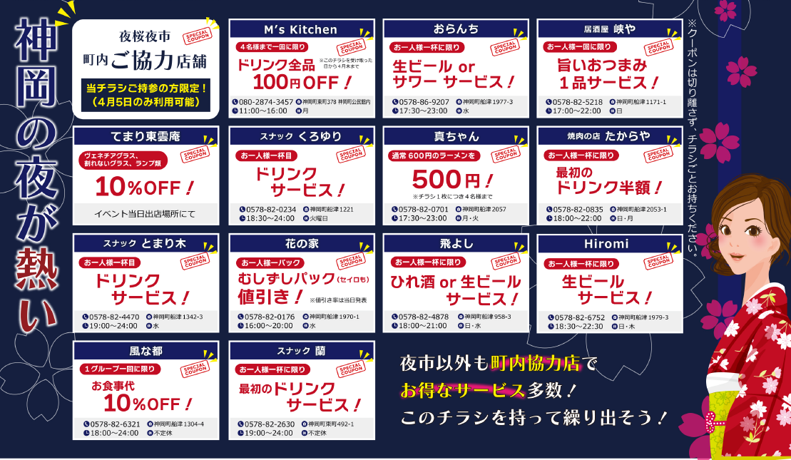 前回のクーポン協力店