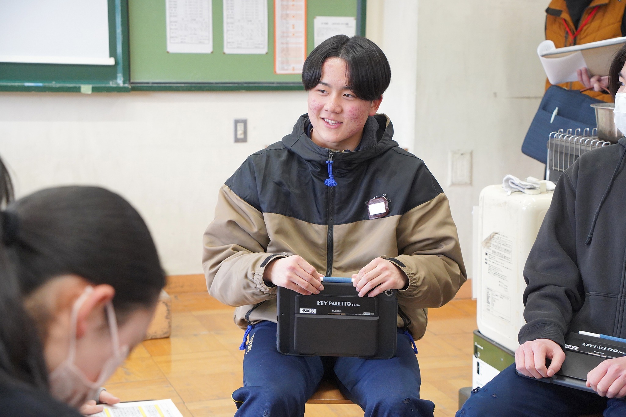 古川中3年生がマイプロの取組みや楽しさを2年生に伝えました