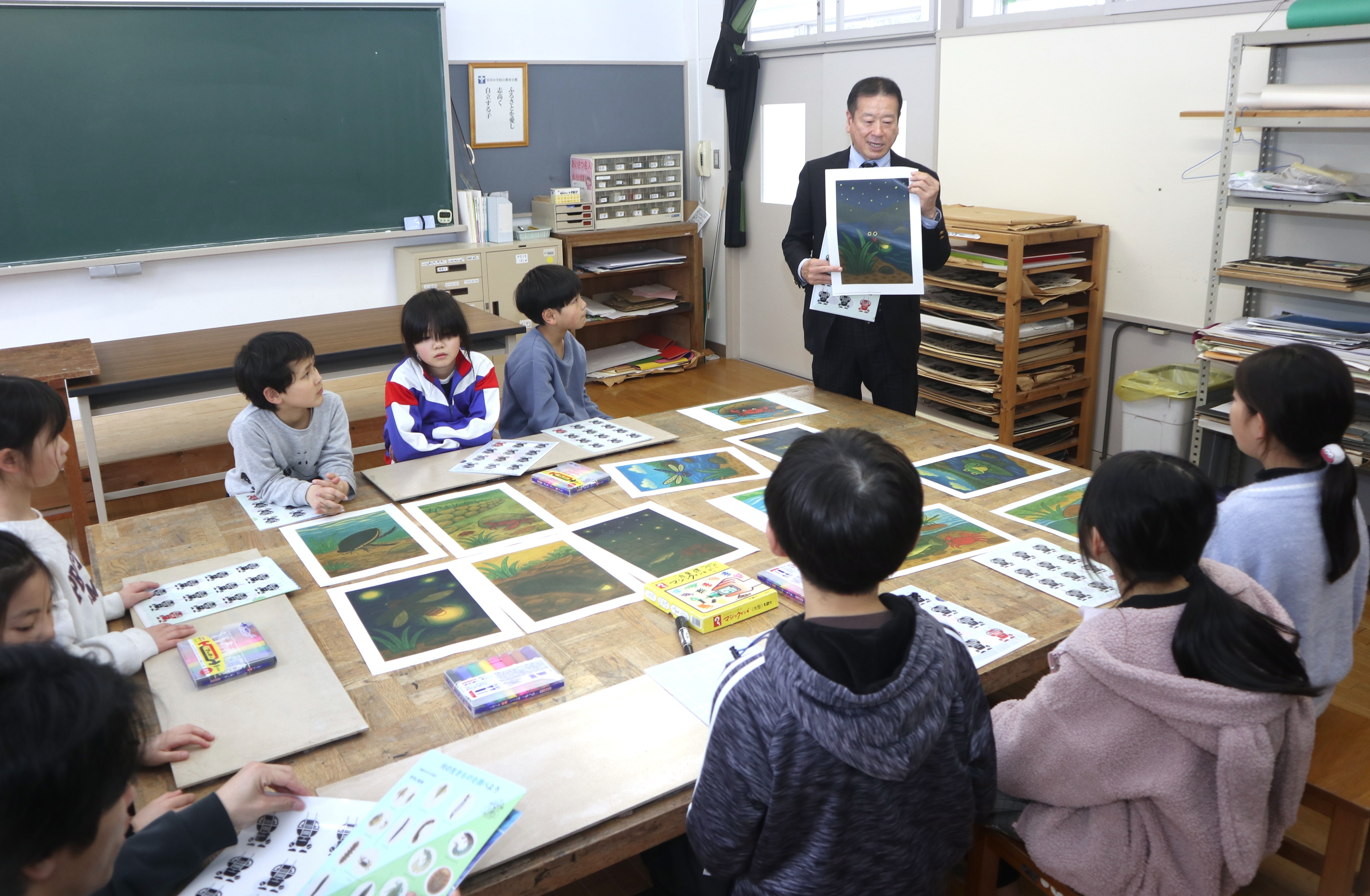 “ふるさとへの思い”描こう…宮川小児童がビオトープ再生に協力