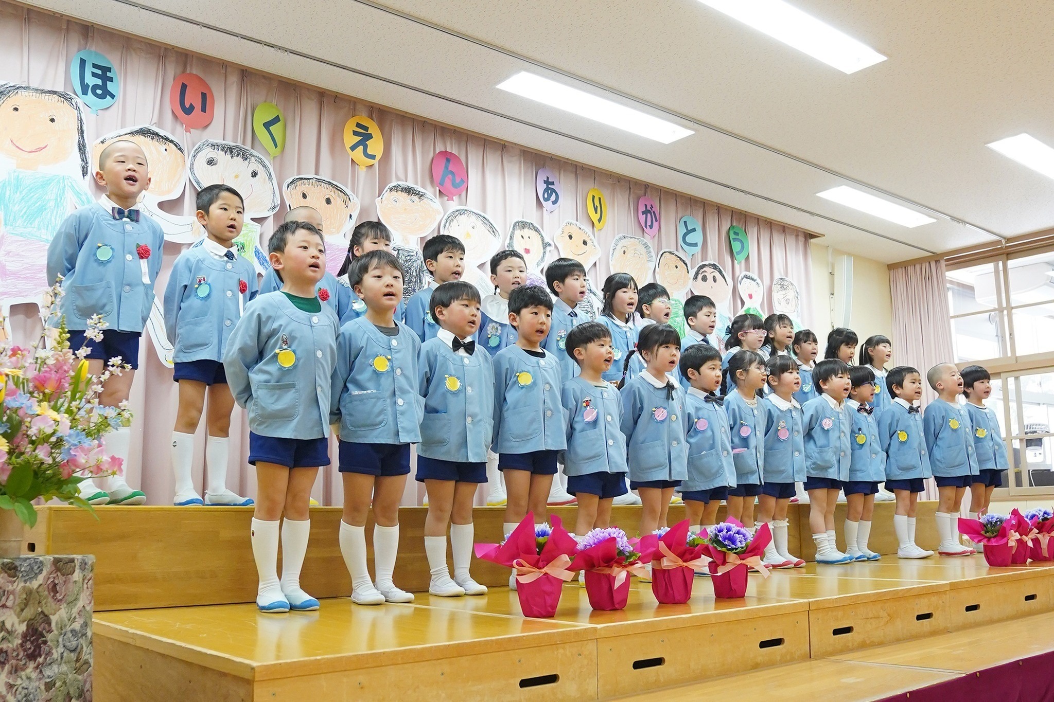 旭保育園で最後となる卒園式、修了式と閉園式を開催