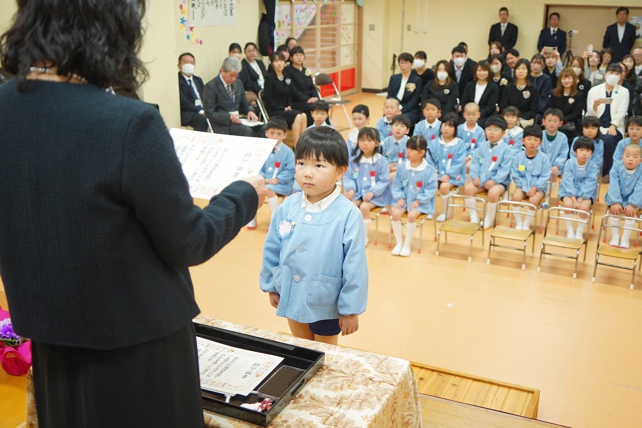 旭保育園で最後となる卒園式、修了式と閉園式を開催