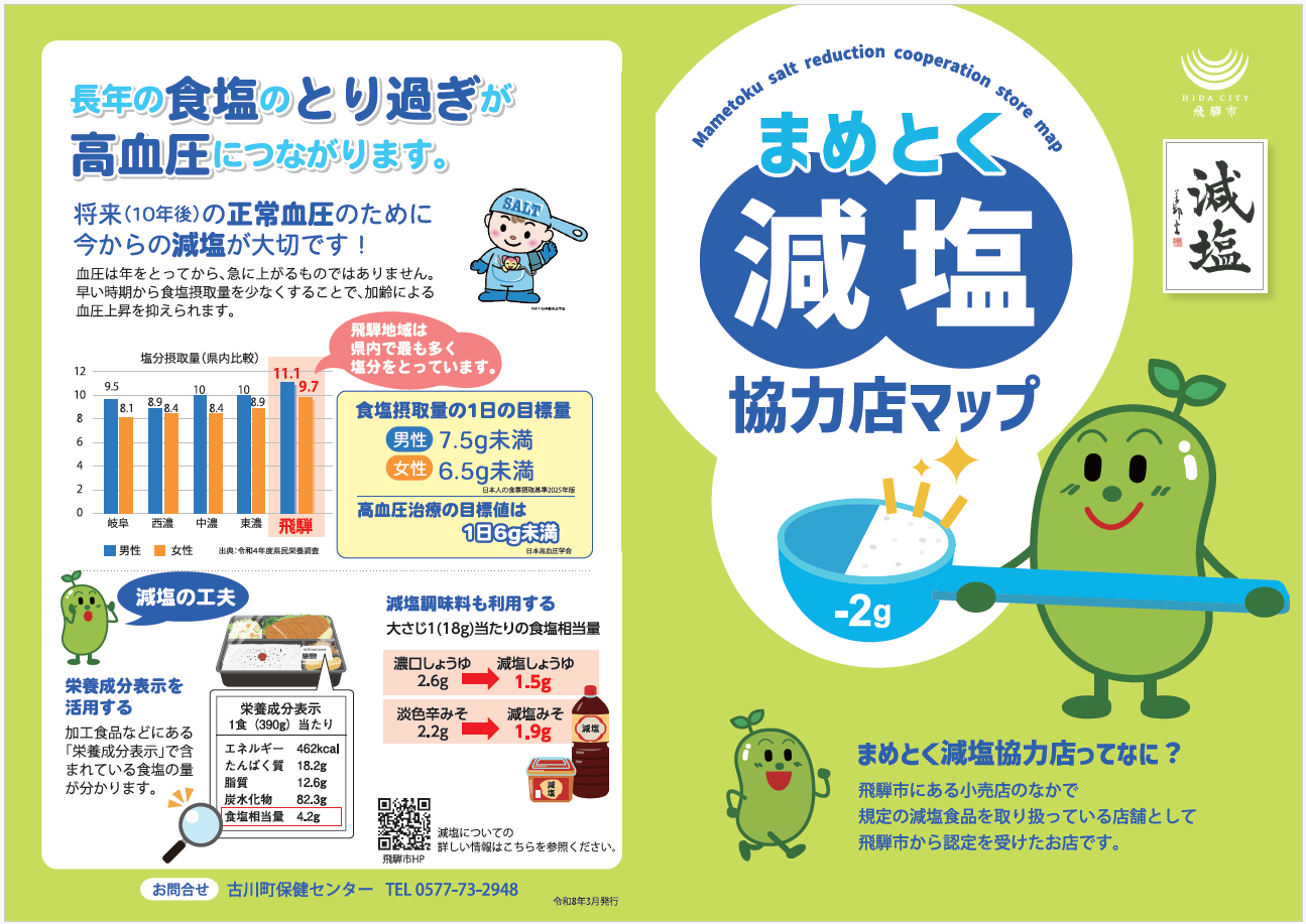 減塩協力店マップ　表紙