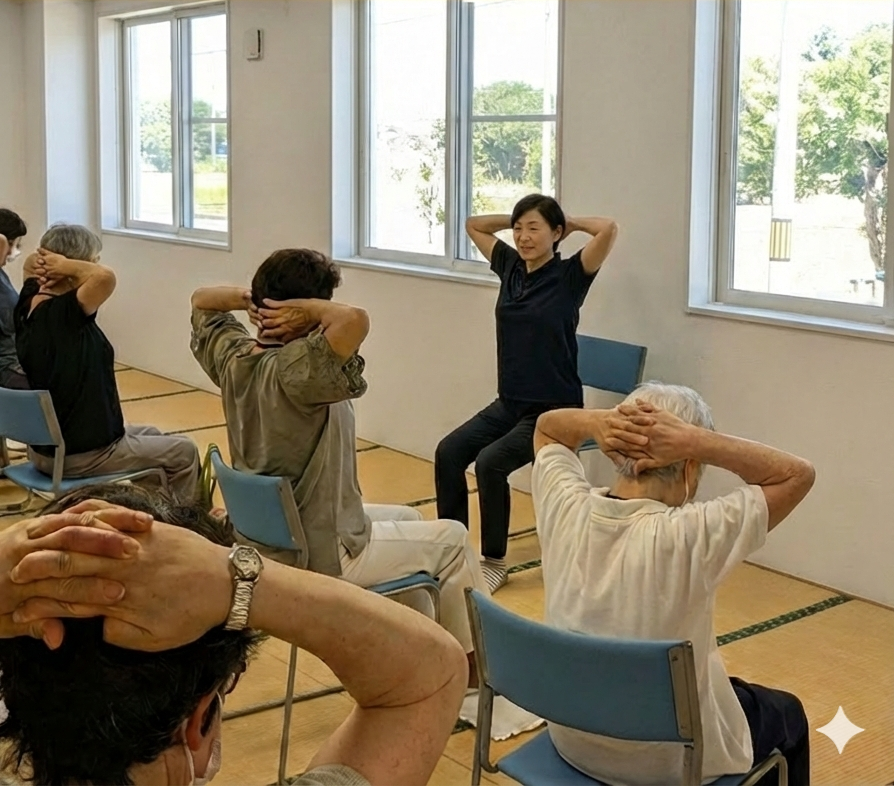 シルバーリハビリ体操の実施風景