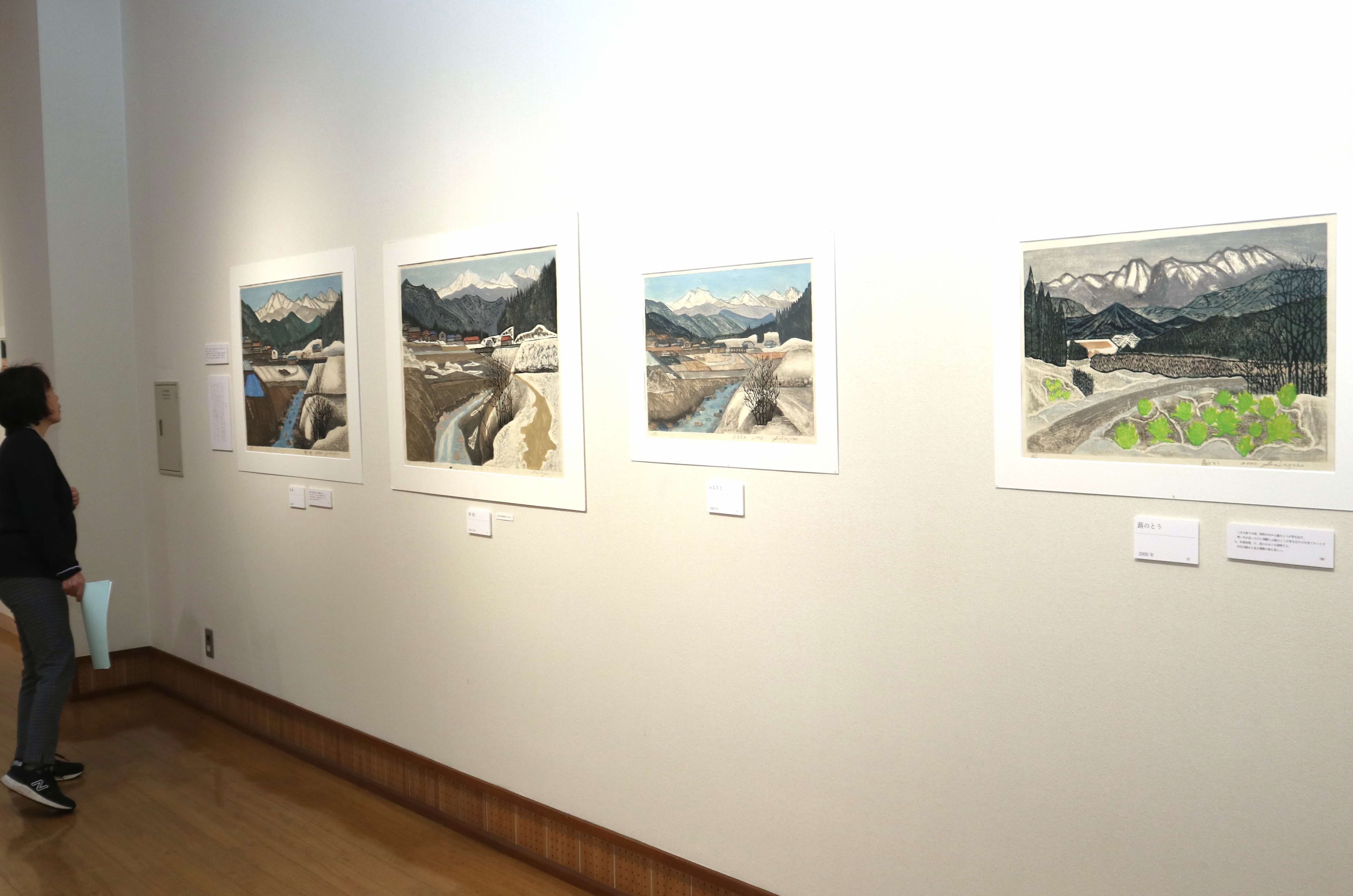 「袖垣治彦木版画展～飛騨の山々、渓流、高原を彫る」を開催