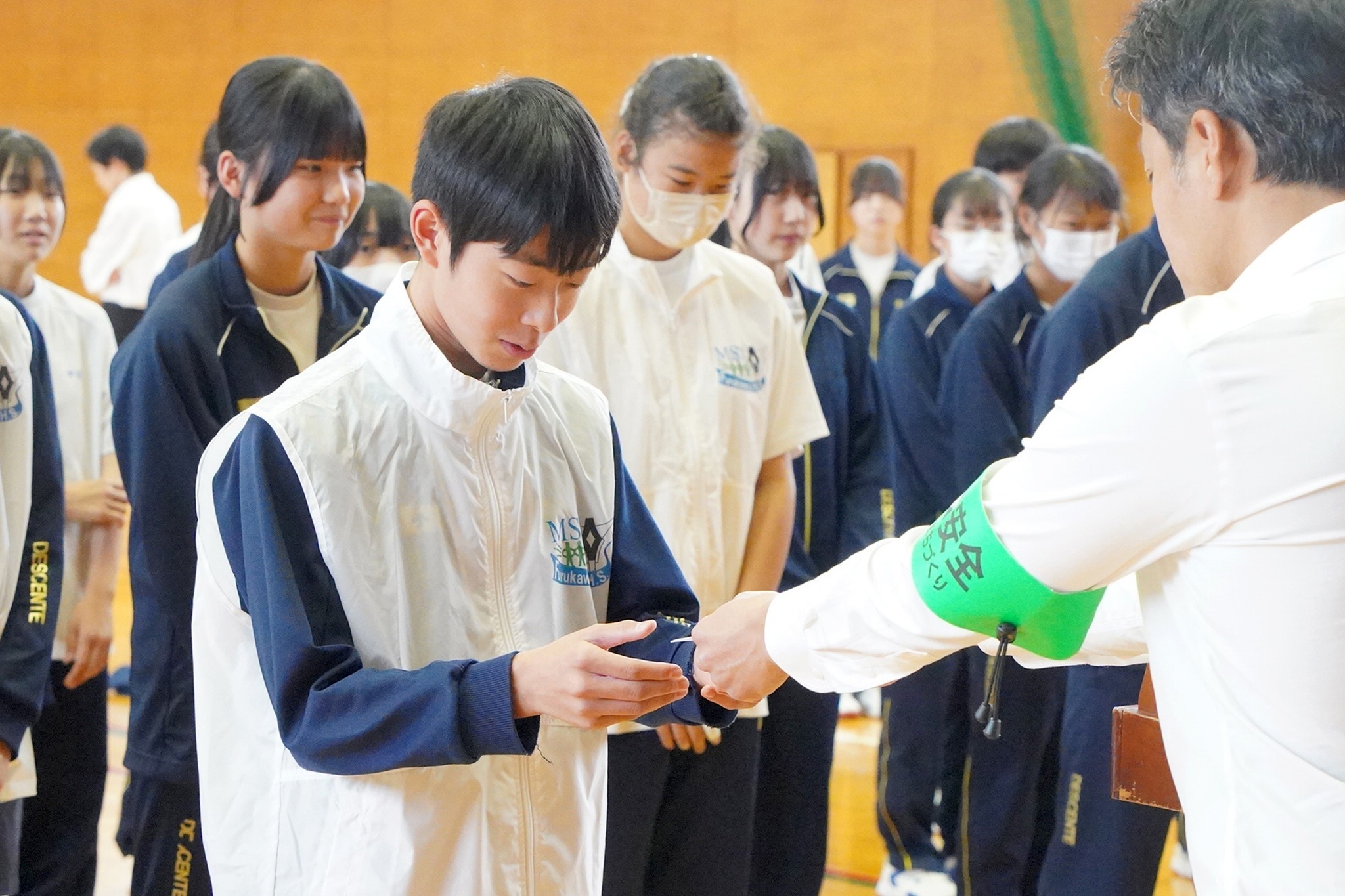 古川中学校でMSJリーダーズの認証式を開催
