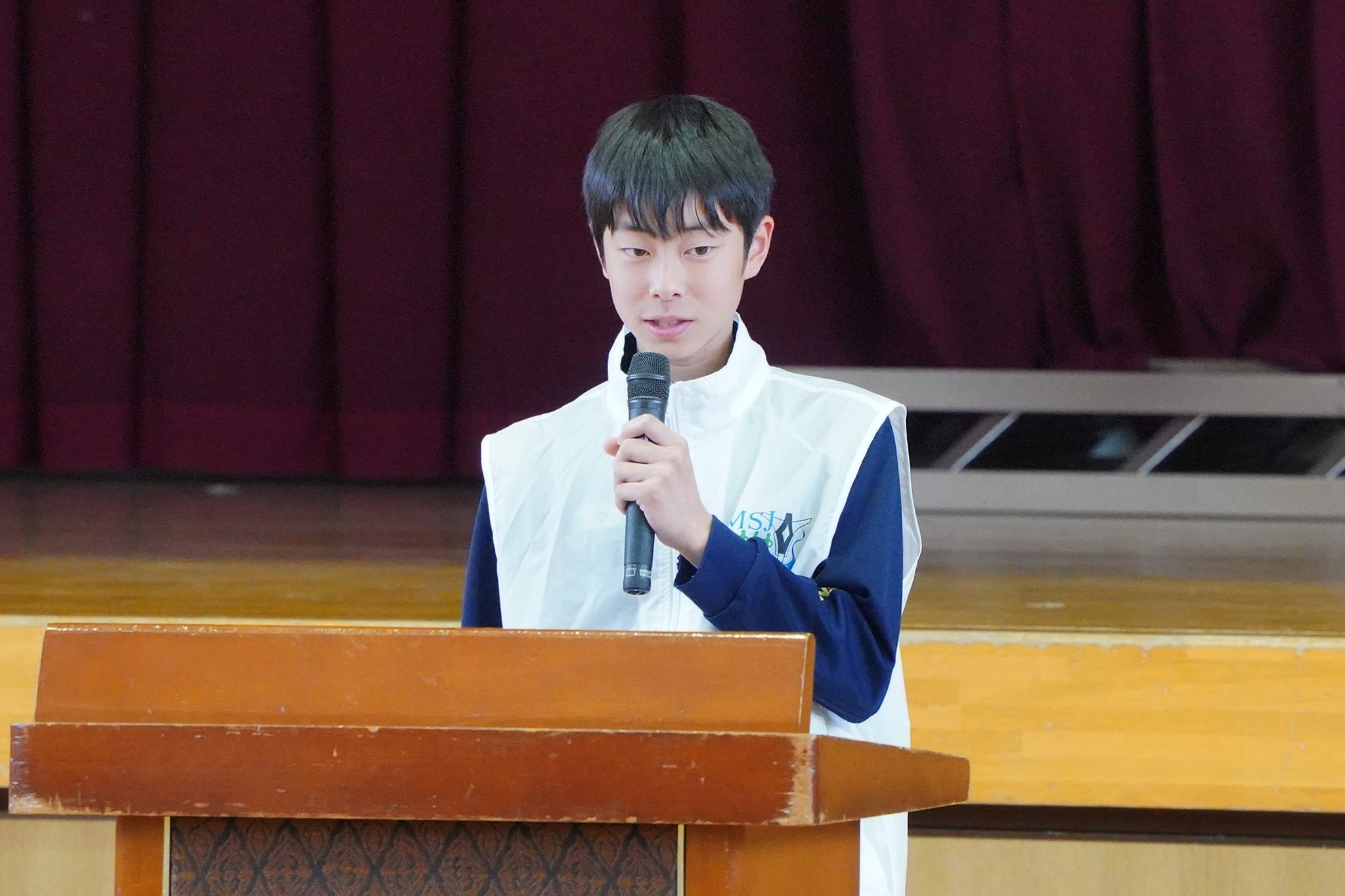 古川中学校でMSJリーダーズの認証式を開催