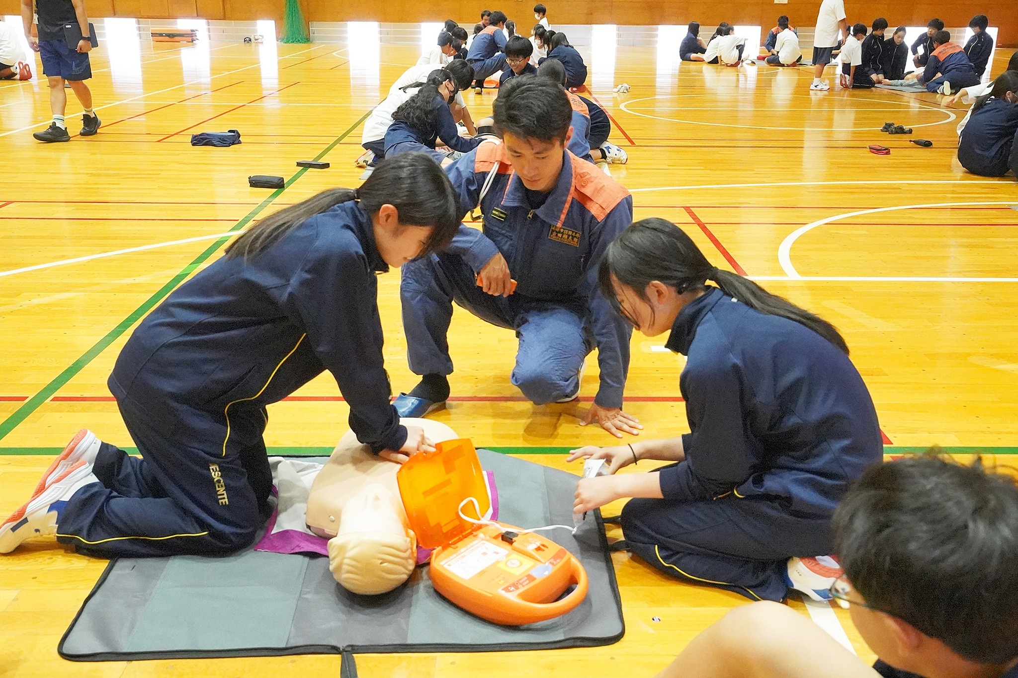 古川中学校で「ジュニアパラメディックプロジェクト」を実施