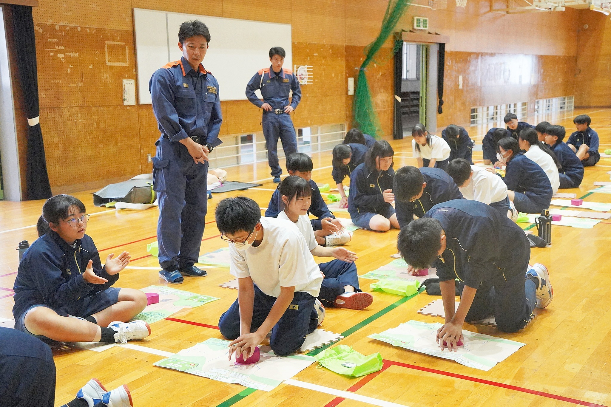 古川中学校で「ジュニアパラメディックプロジェクト」を実施