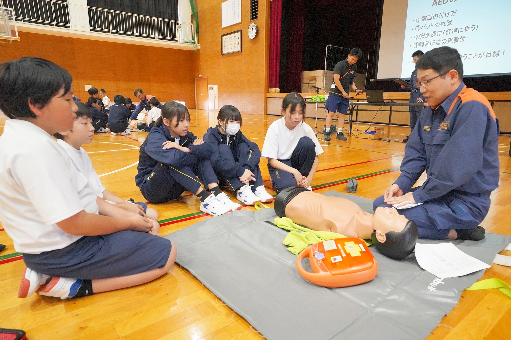 古川中学校で「ジュニアパラメディックプロジェクト」を実施