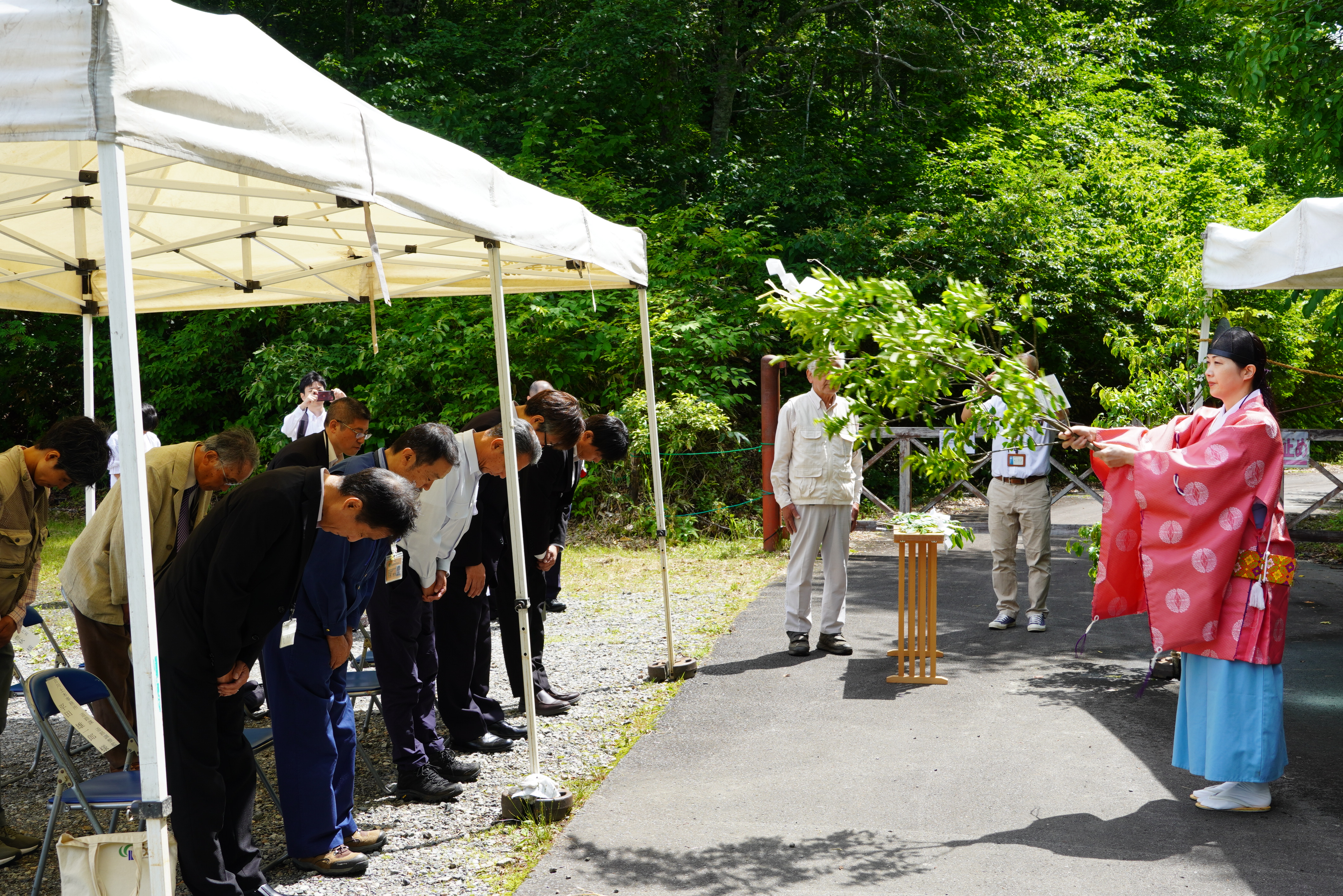 待ちに待った天生峠の通行止め解除。安全祈願祭が2年ぶりに開催されました
