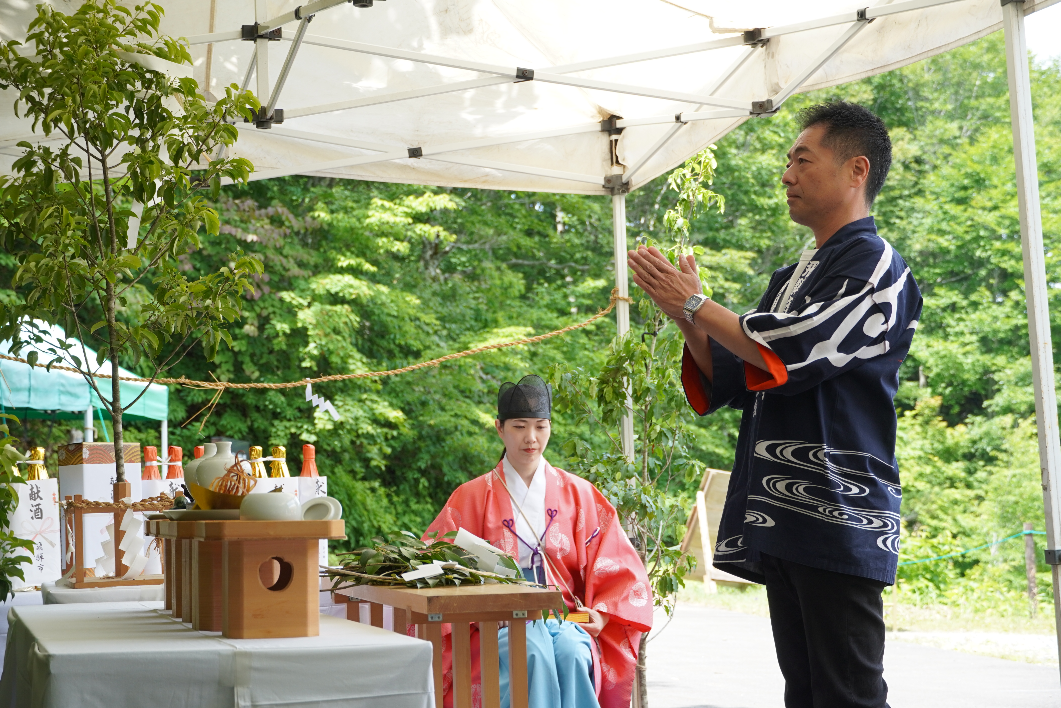 待ちに待った天生峠の通行止め解除。安全祈願祭が2年ぶりに開催されました