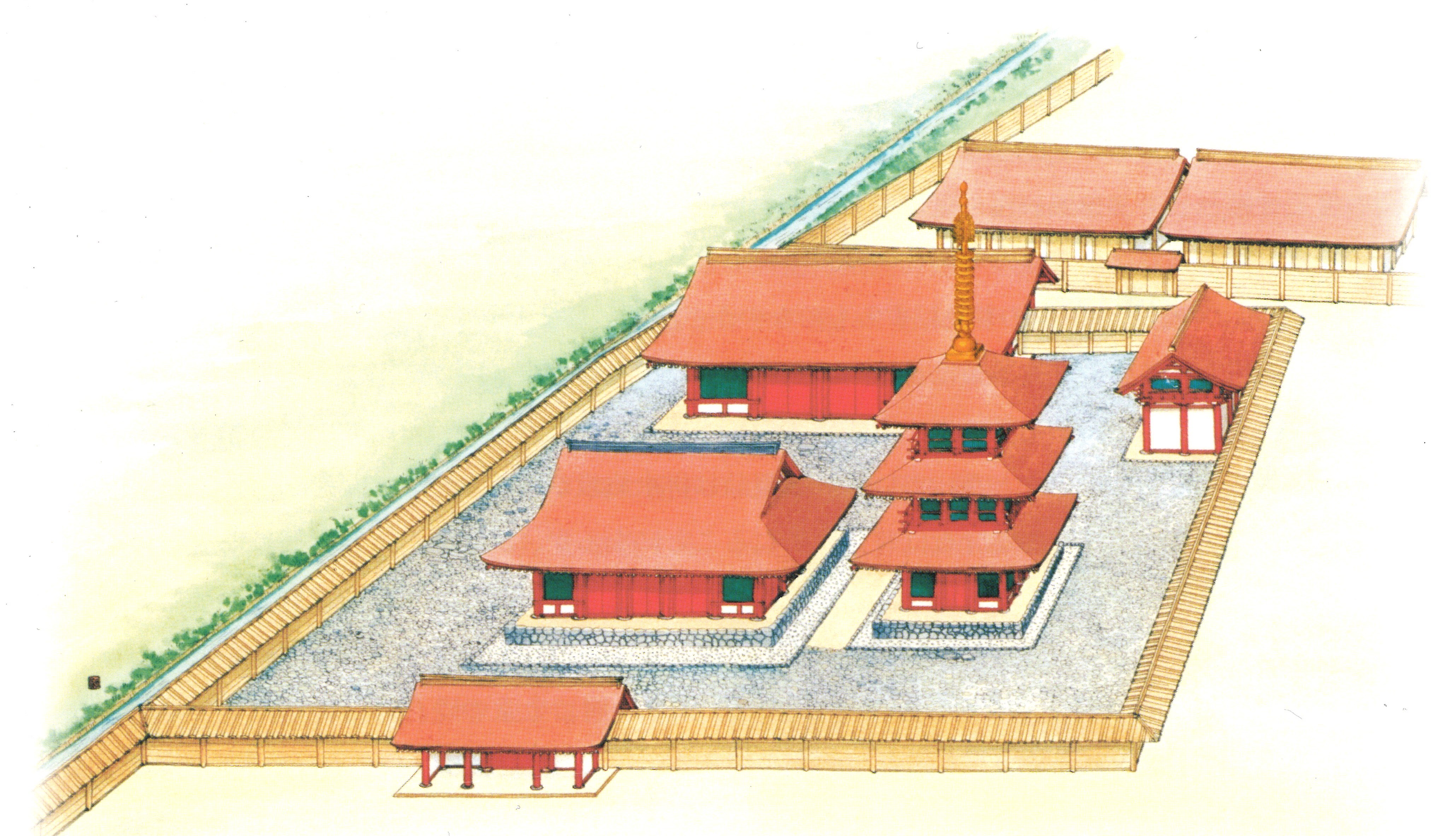 杉崎廃寺復元イラスト