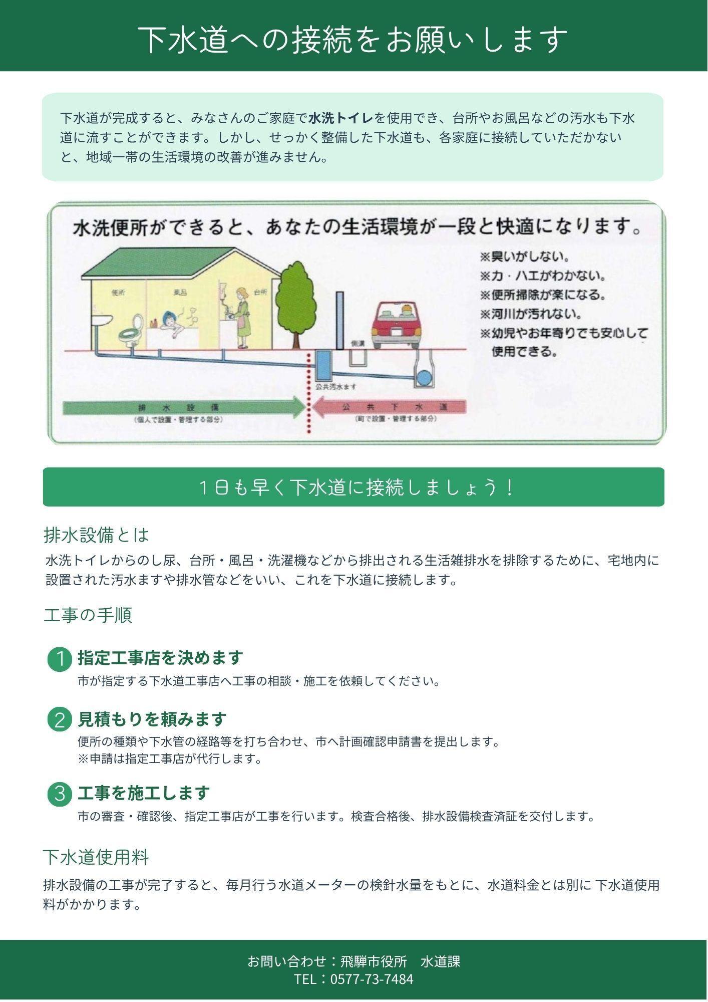 下水道接続チラシ
